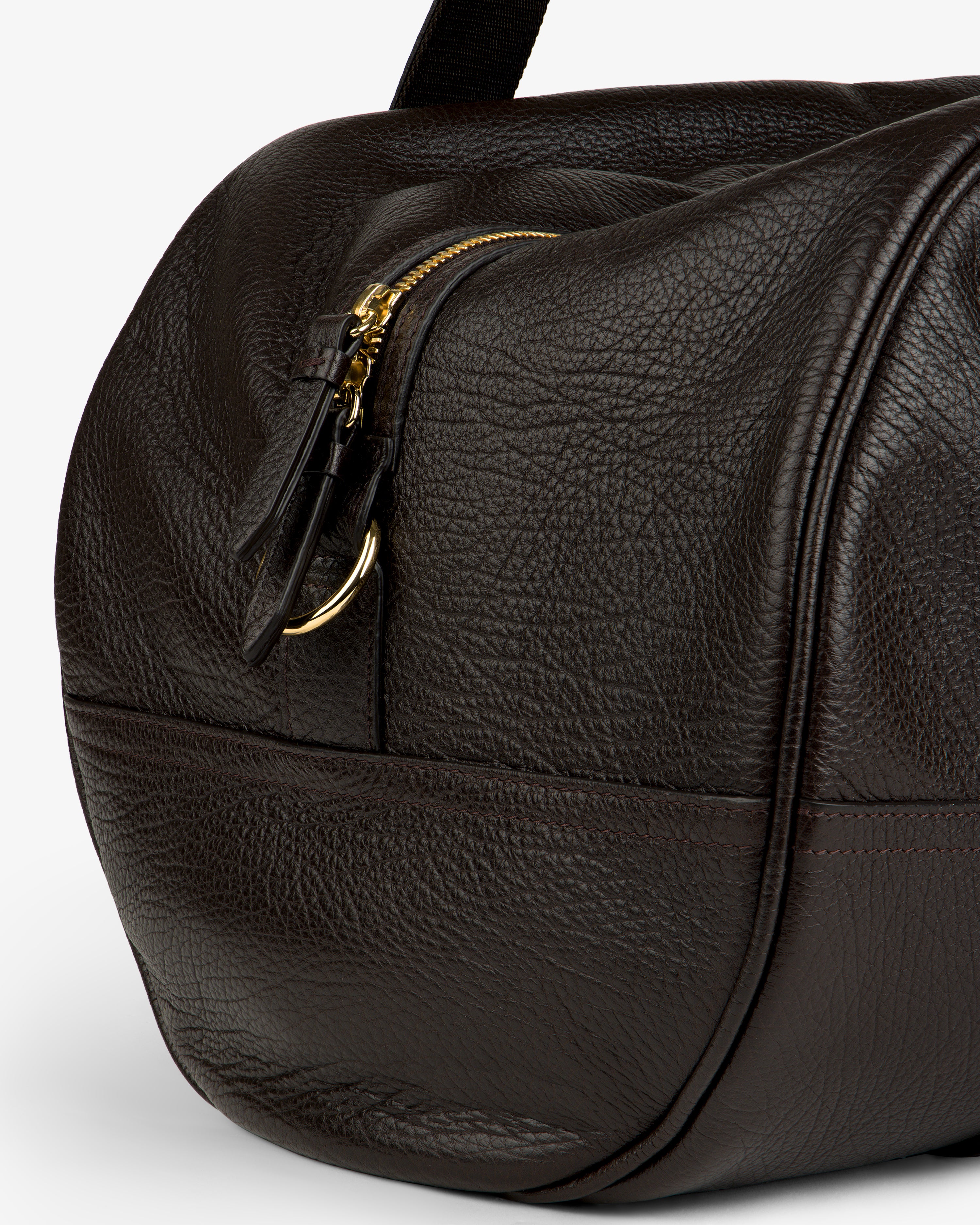 aim-leon-dore-tumbled-leather-duffle-bag-braun image 7