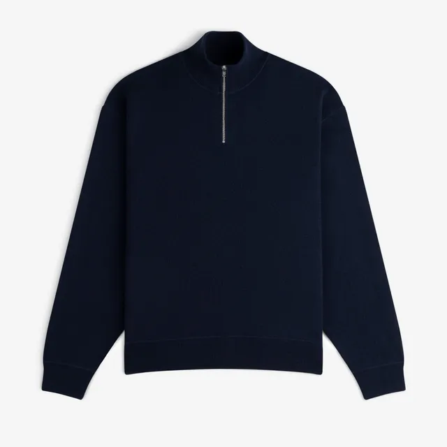 aim-leon-dore-quarter-zip-pavilion-cashmere-pullover-navy image 1