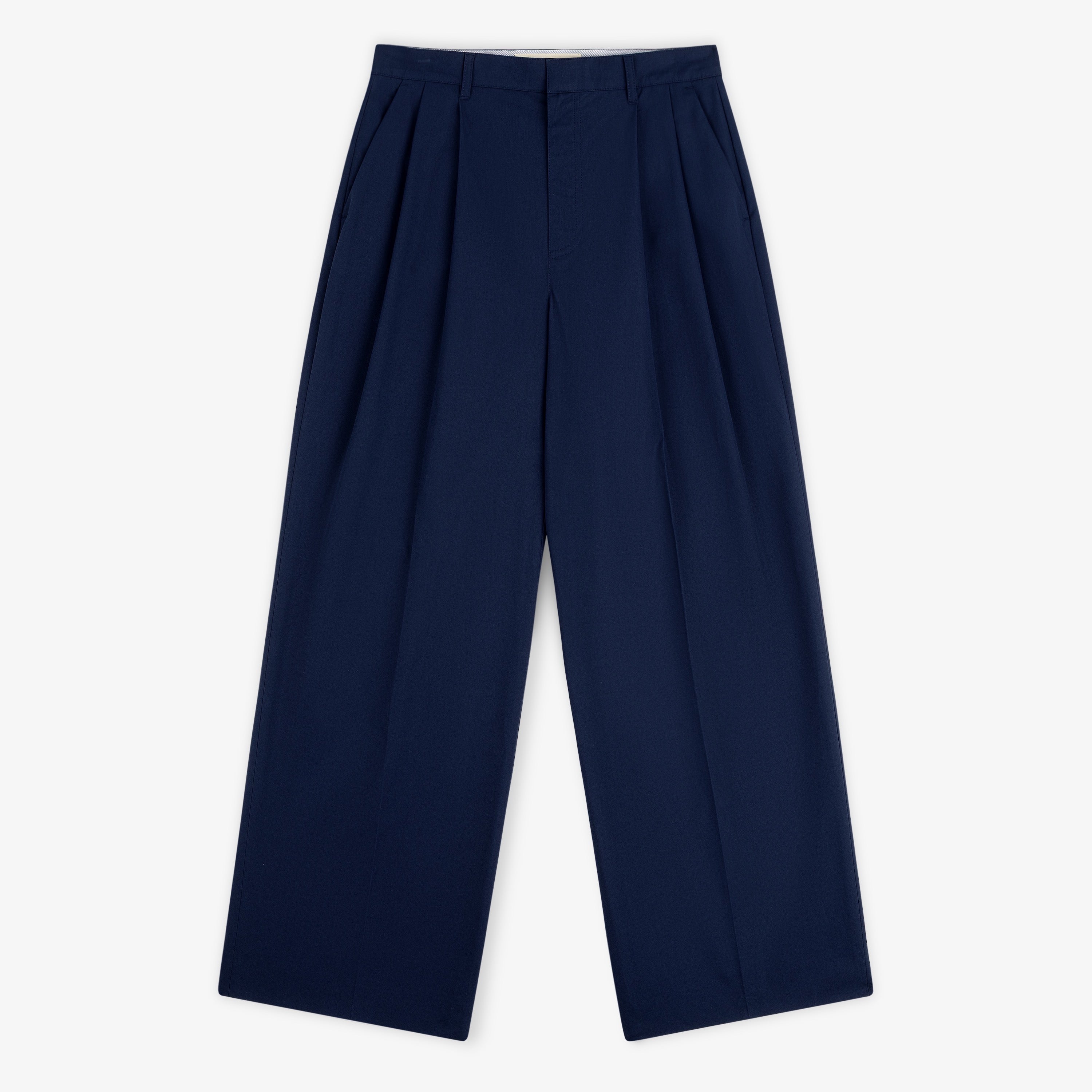 aim-leon-dore-lightweight-pleated-cotton-trouser-navy-herren-hose image 1