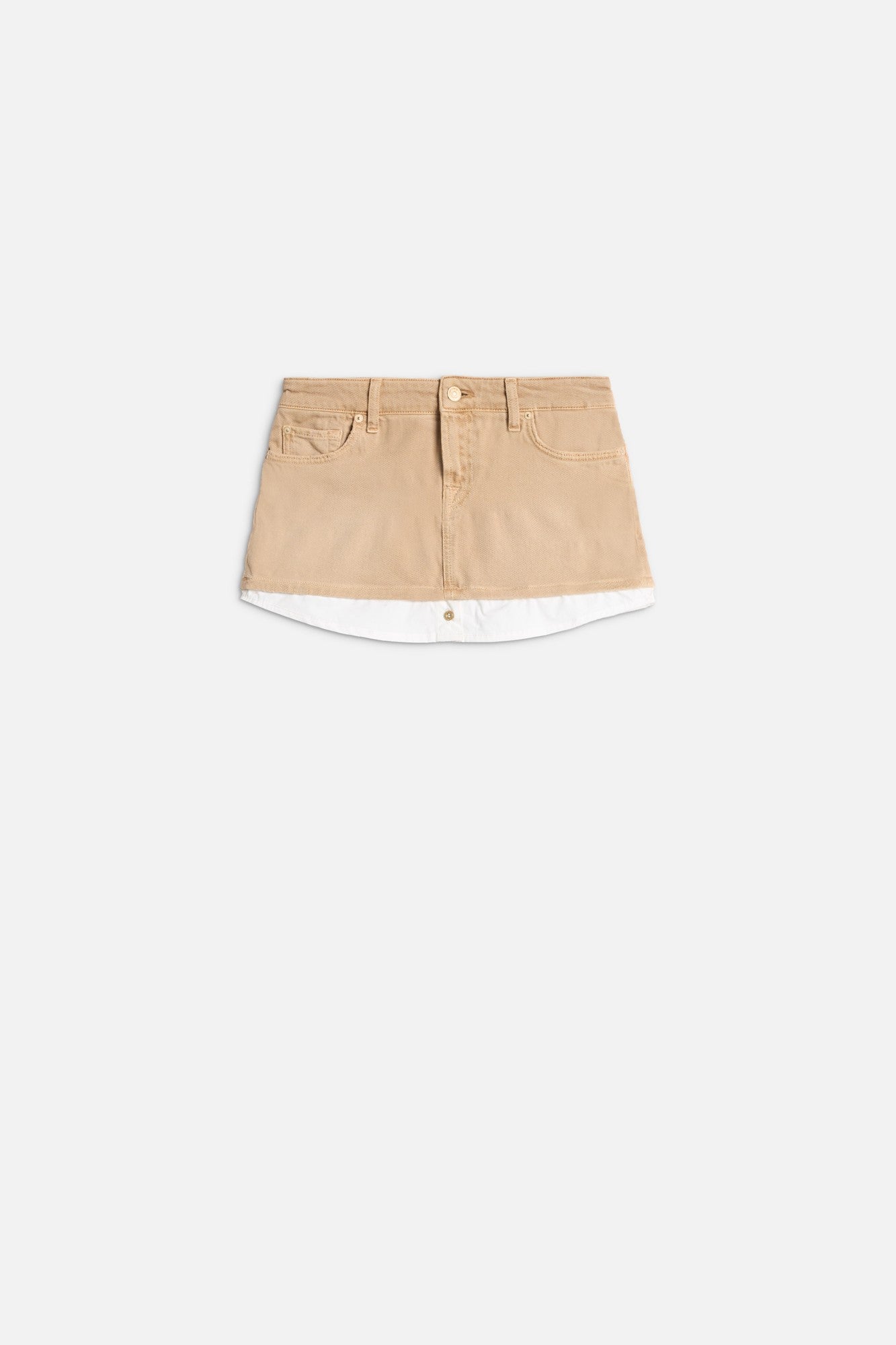 7-for-all-mankind-cherry-mini-denim-minirock-sand-dune image 1