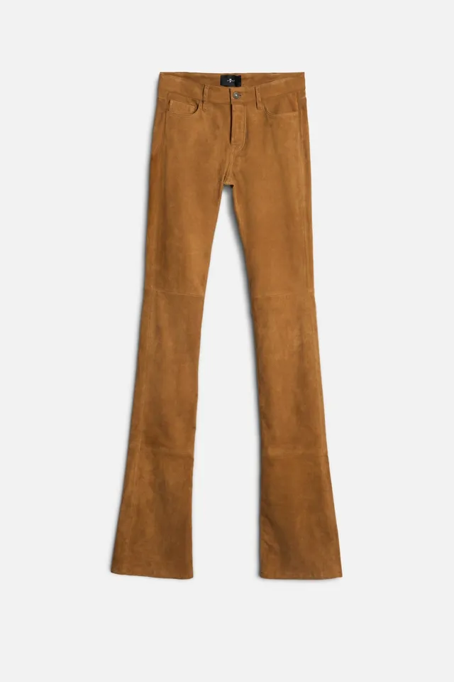 7-for-all-mankind-low-skinny-boot-suede-bootcut-hose-caramel image 1