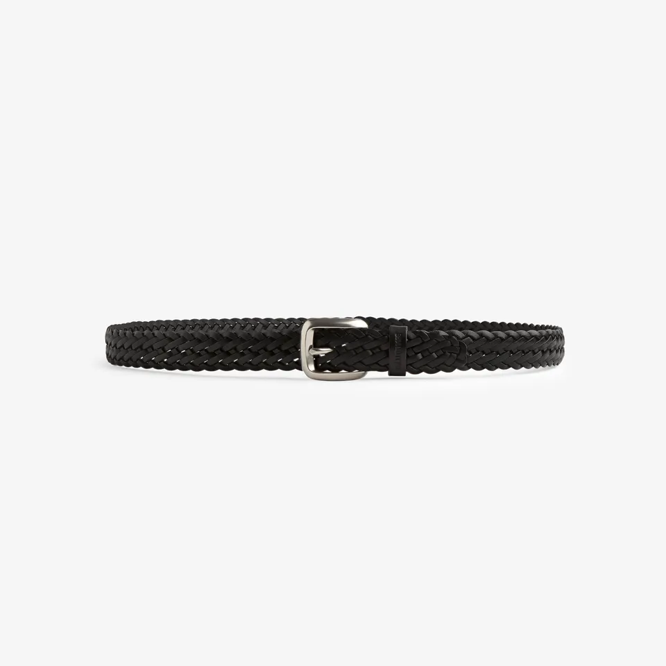 aim-leon-dore-braided-leather-belt-geflochtener-lederg-rtel-schwarz image 1