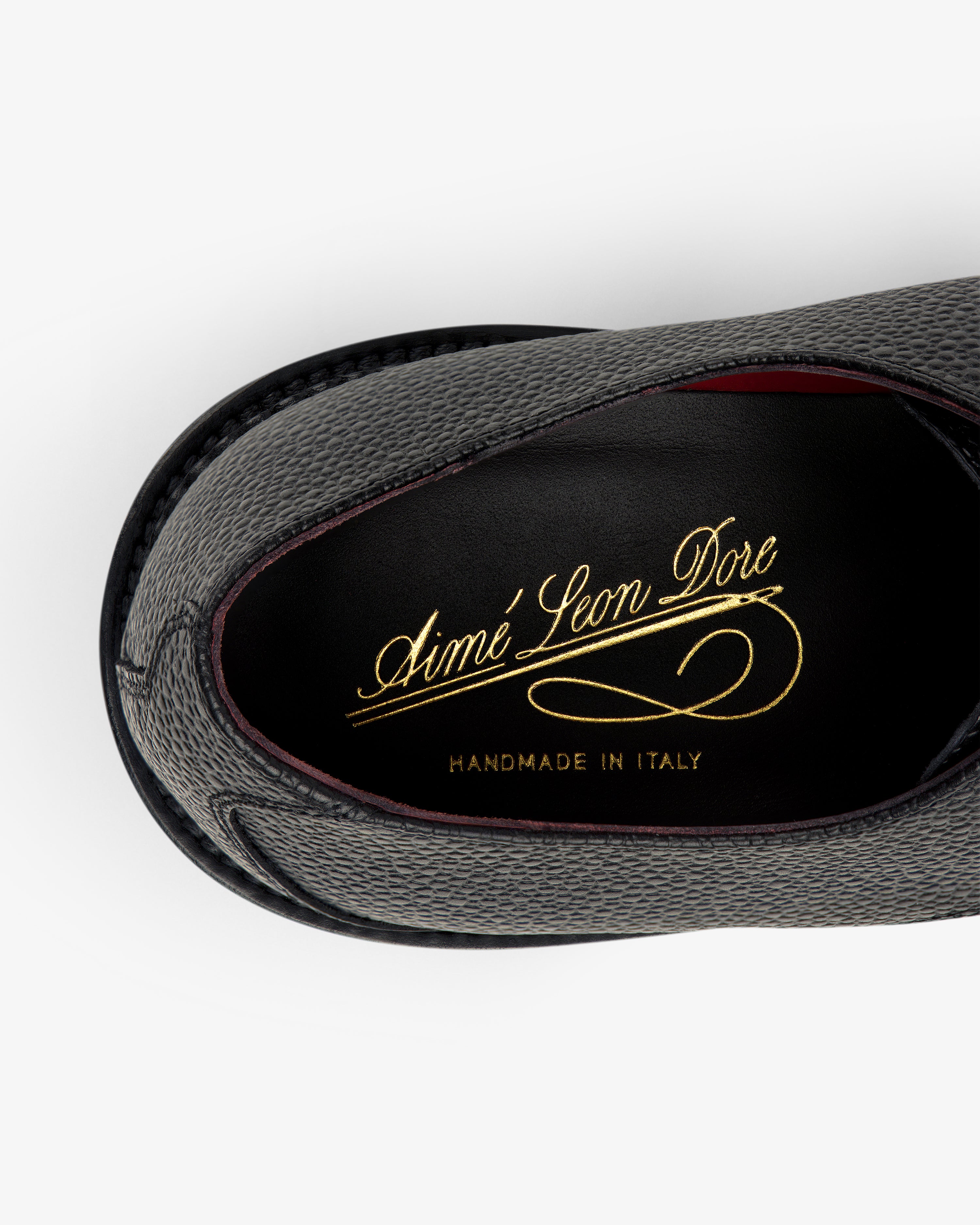 aim-leon-dore-leather-lug-sole-derby-lederschuhe-schwarz image 7