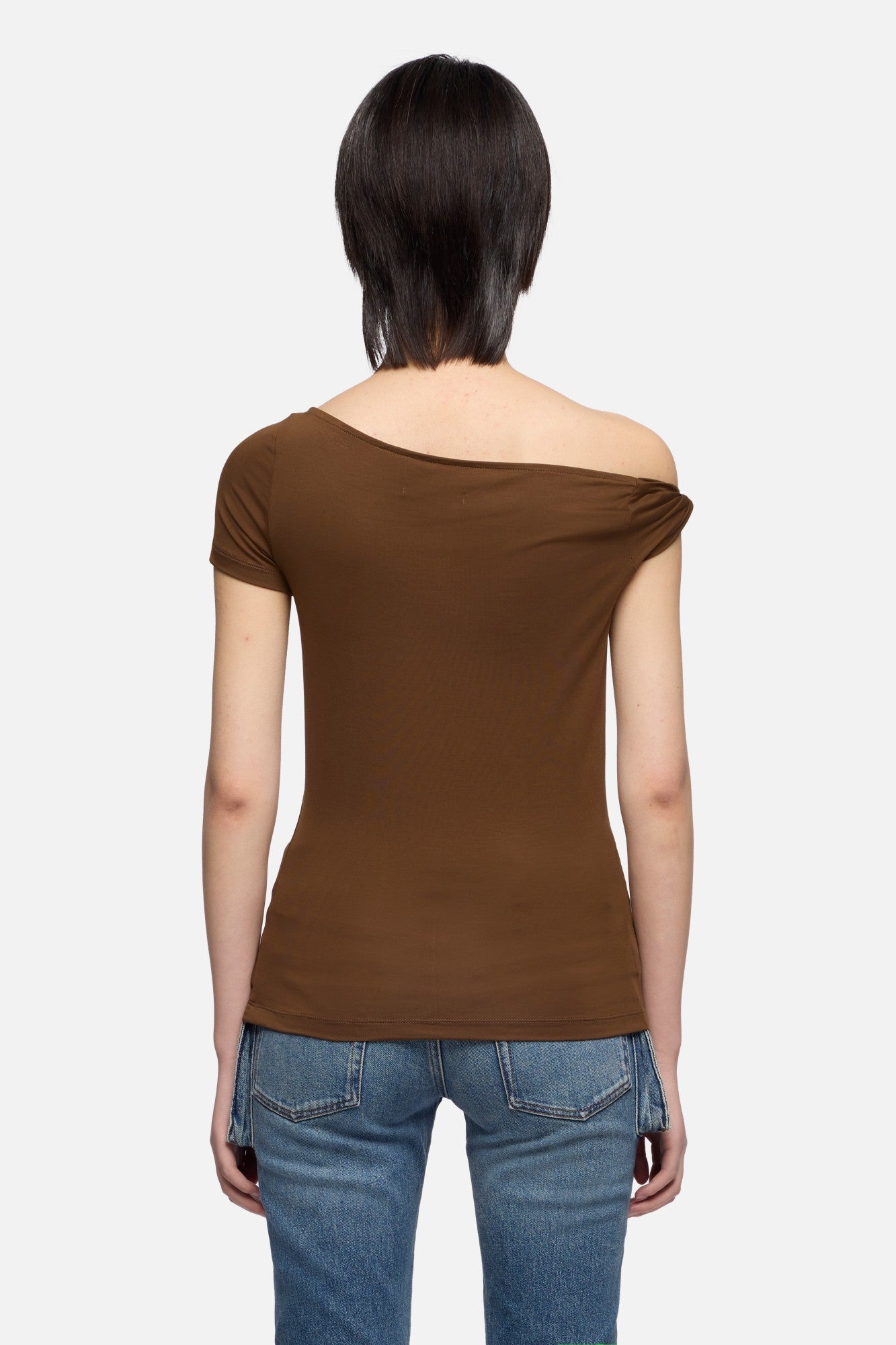 7-for-all-mankind-twisted-shoulder-tee-lyocell-toffee image 5