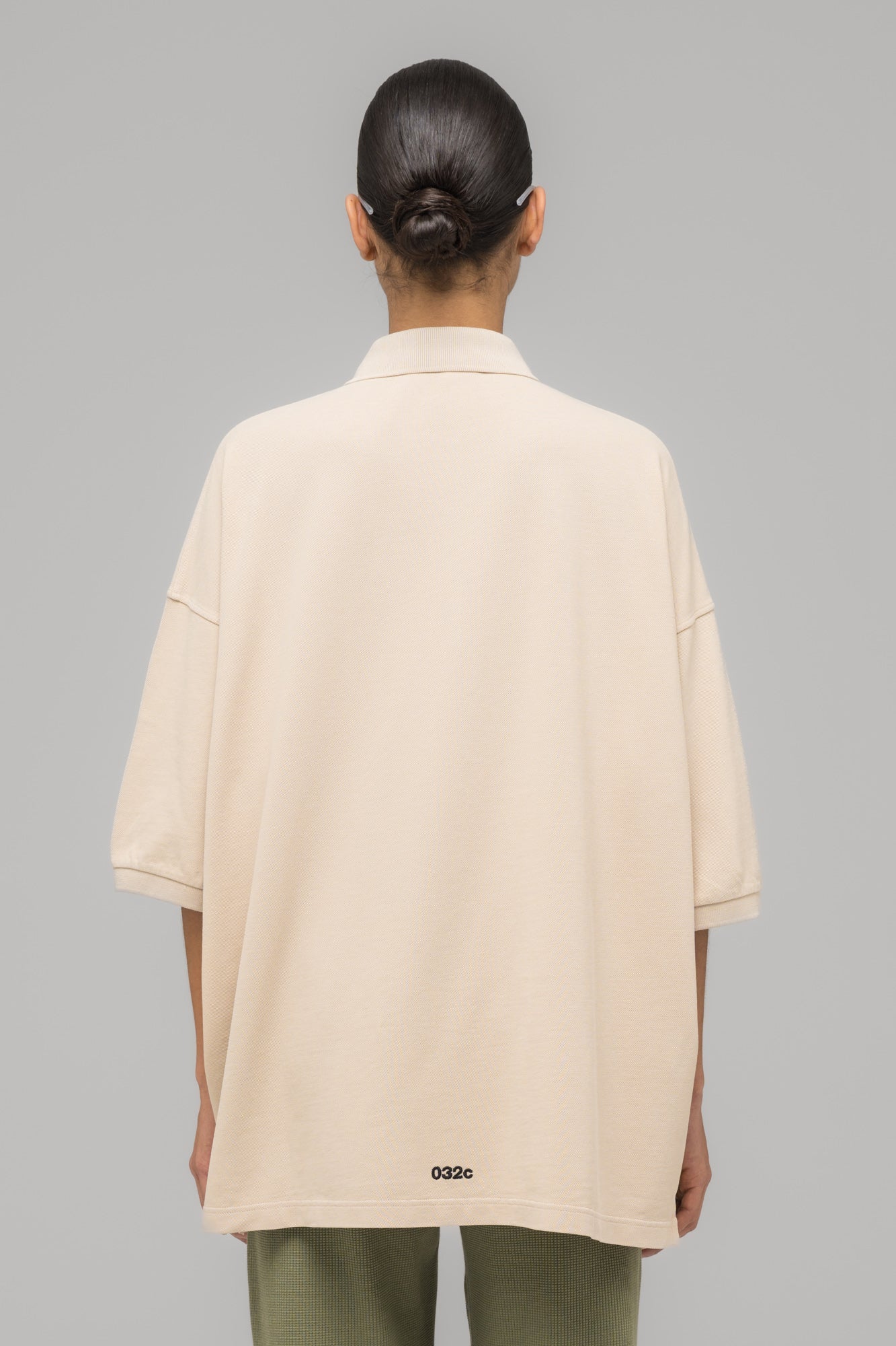 032c-fainting-cross-oversized-polo-shirt-stone-washed image 5