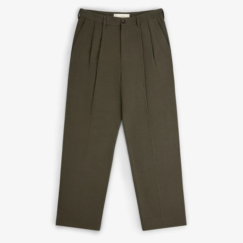 aim-leon-dore-double-pleated-hose-olive-baumwolle image 1