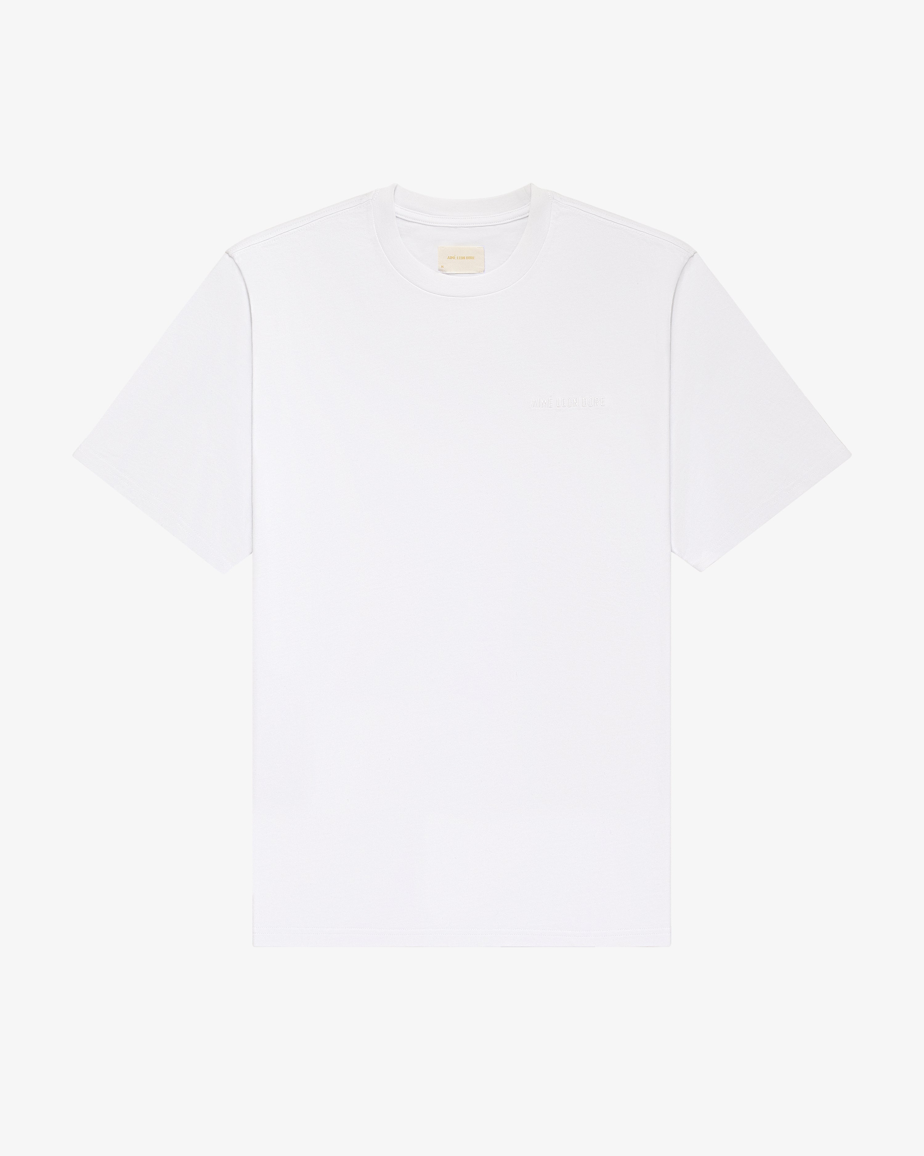 aim-leon-dore-tonal-logo-tee-t-shirt-wei-baumwolle image 2