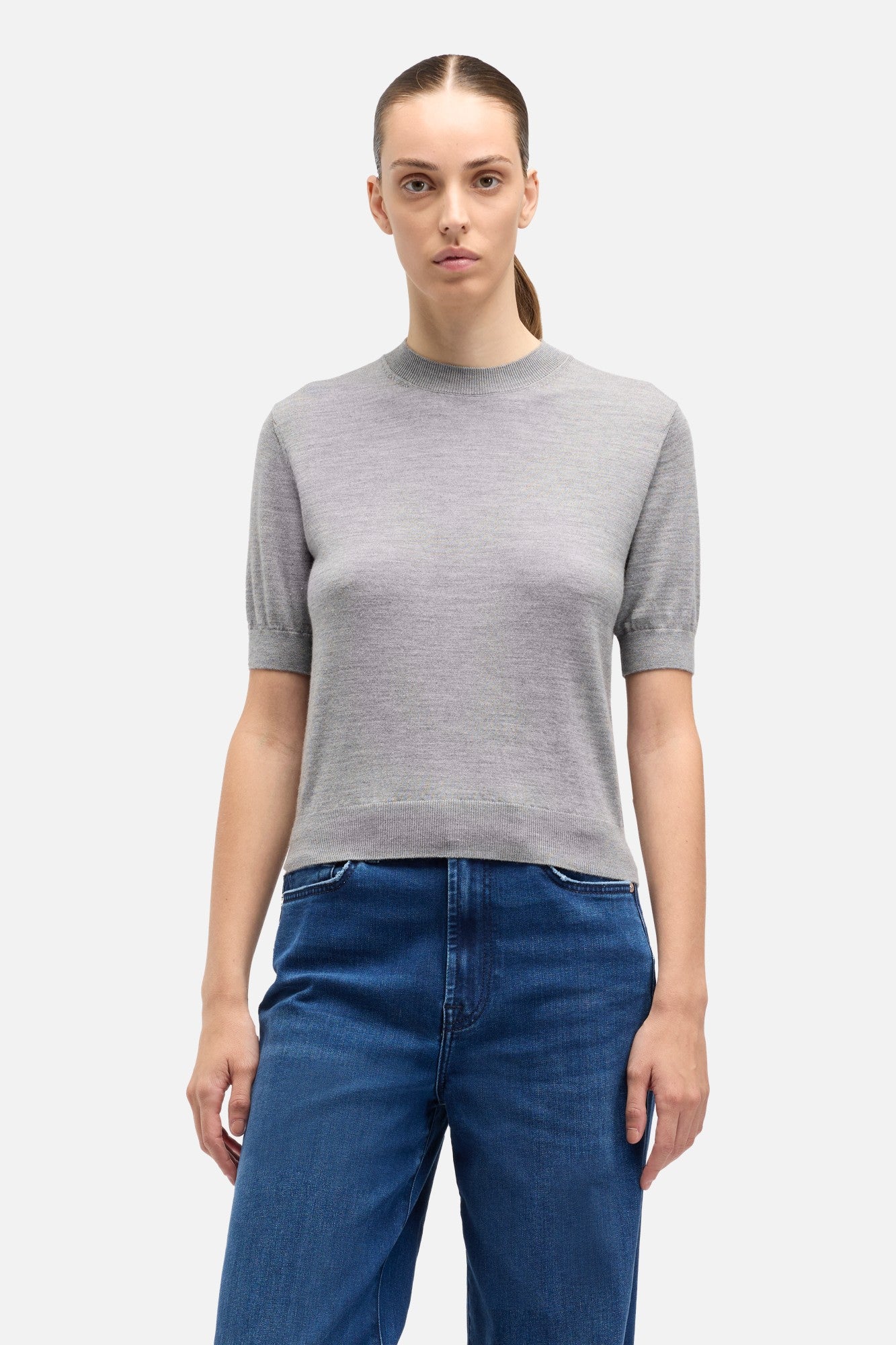 7-for-all-mankind-wool-short-sleeve-sweater-slate-damen image 3