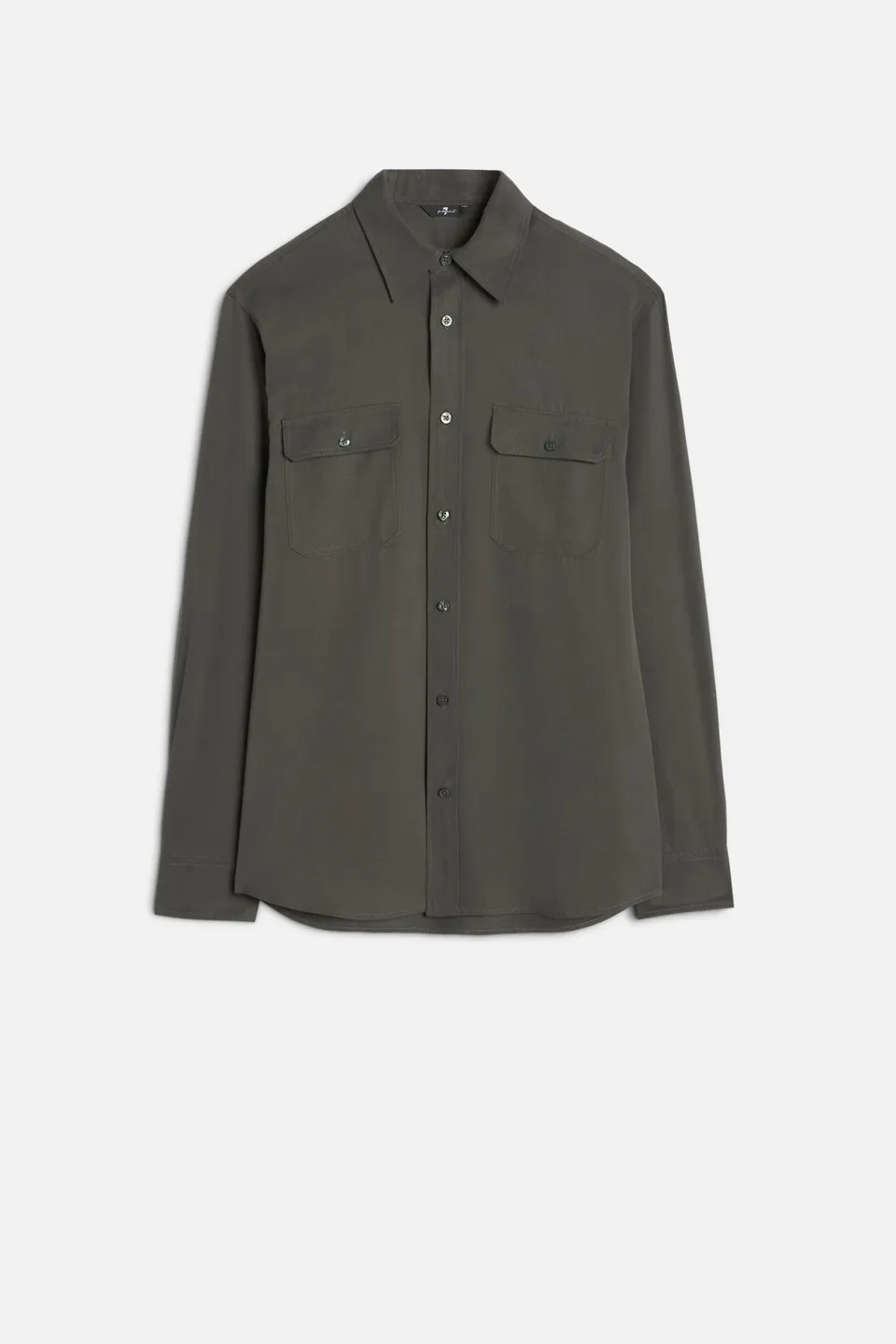 7-for-all-mankind-fluid-military-herrenhemd-forest-green image 1