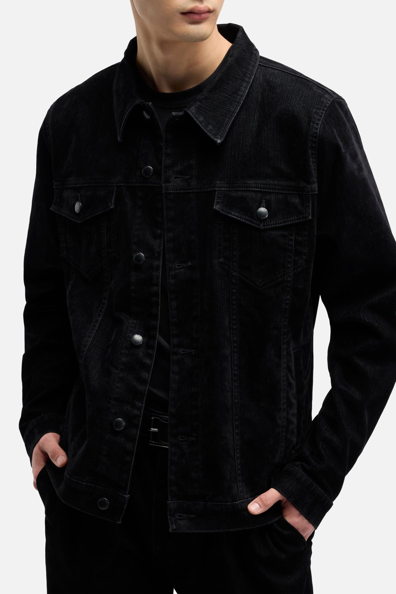 7-for-all-mankind-flock-denim-perfect-trucker-jacke-lava-rocks-herren image 7