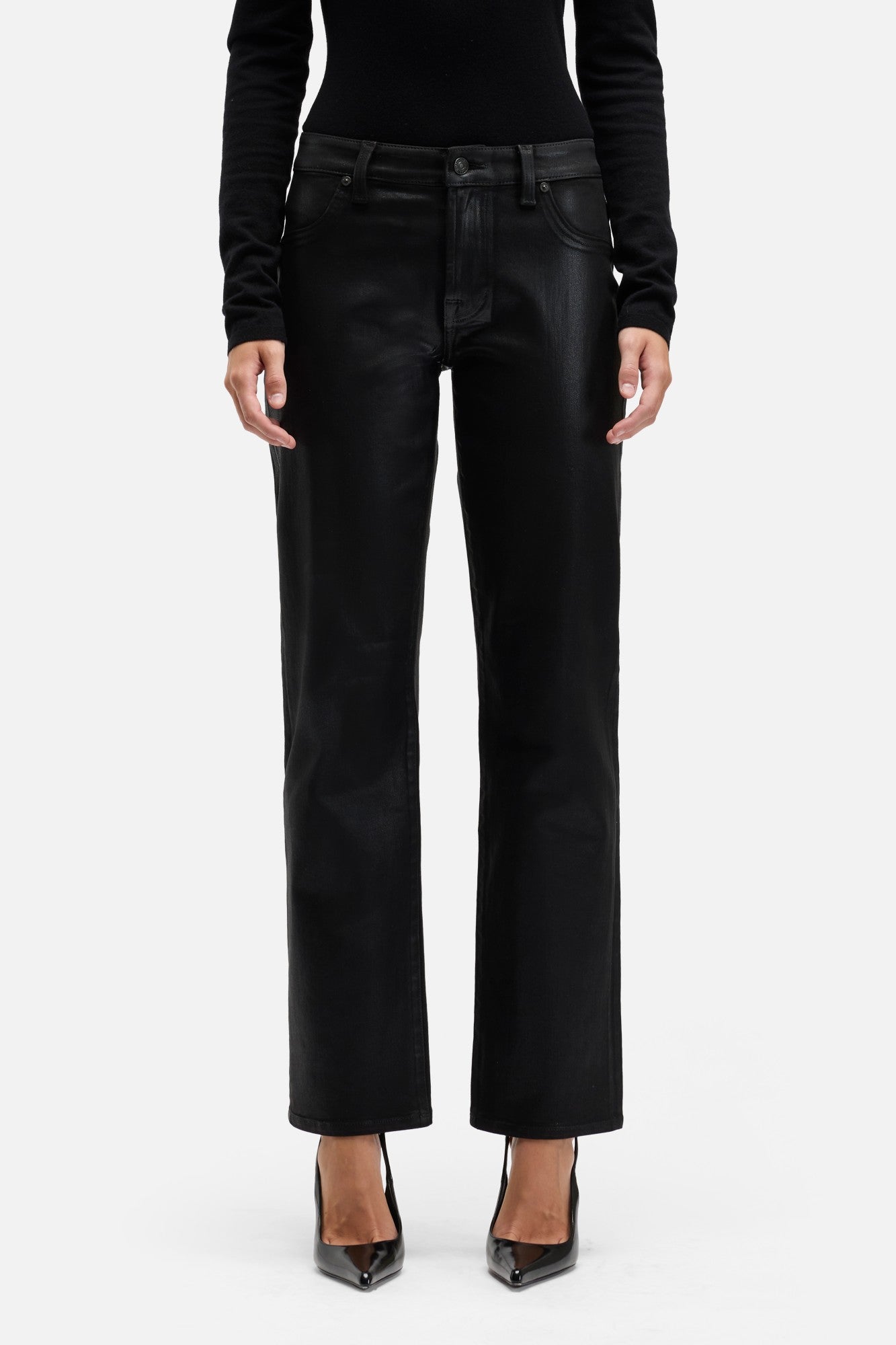 7-for-all-mankind-calie-straight-coated-jeans-damen-schwarz image 3