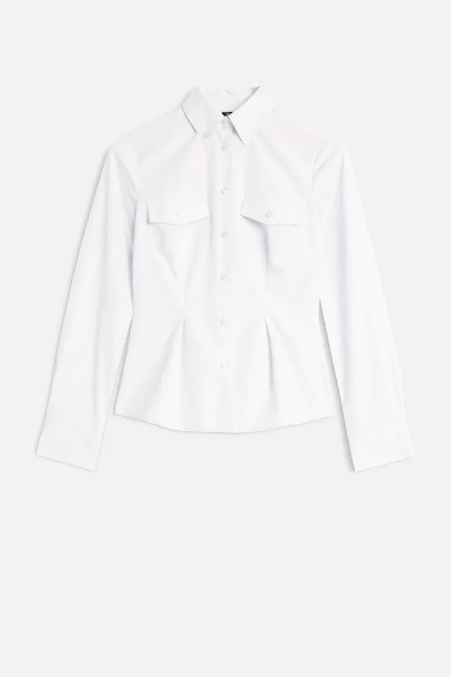 7-for-all-mankind-slant-military-hemdbluse-poplin-optical-white image 1