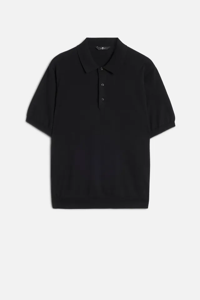 7-for-all-mankind-short-sleeve-polo-sweater-black-herren image 1