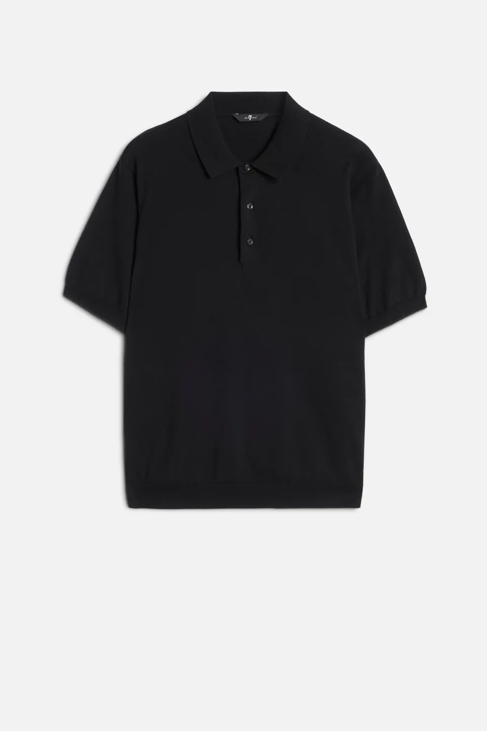 7-for-all-mankind-short-sleeve-polo-sweater-black-herren image 1