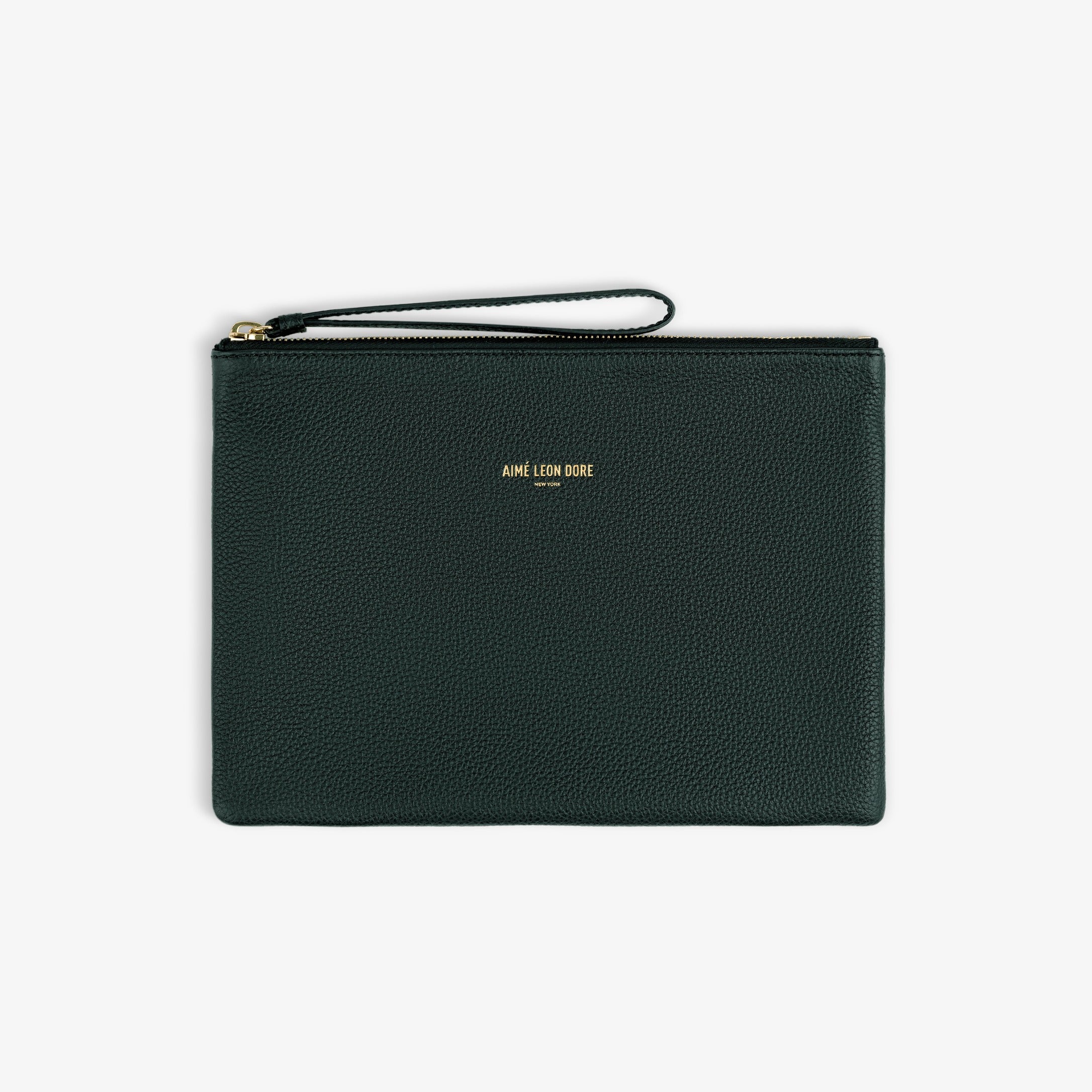 aim-leon-dore-small-leather-pouch-tasche-gr-n image 1