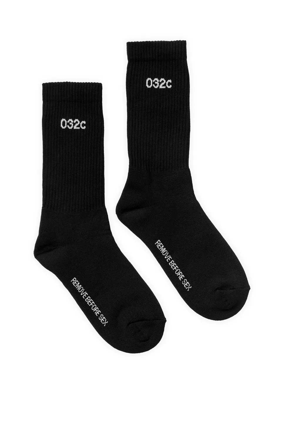 032c-remove-before-sex-socks-black-white-crew-socken image 1
