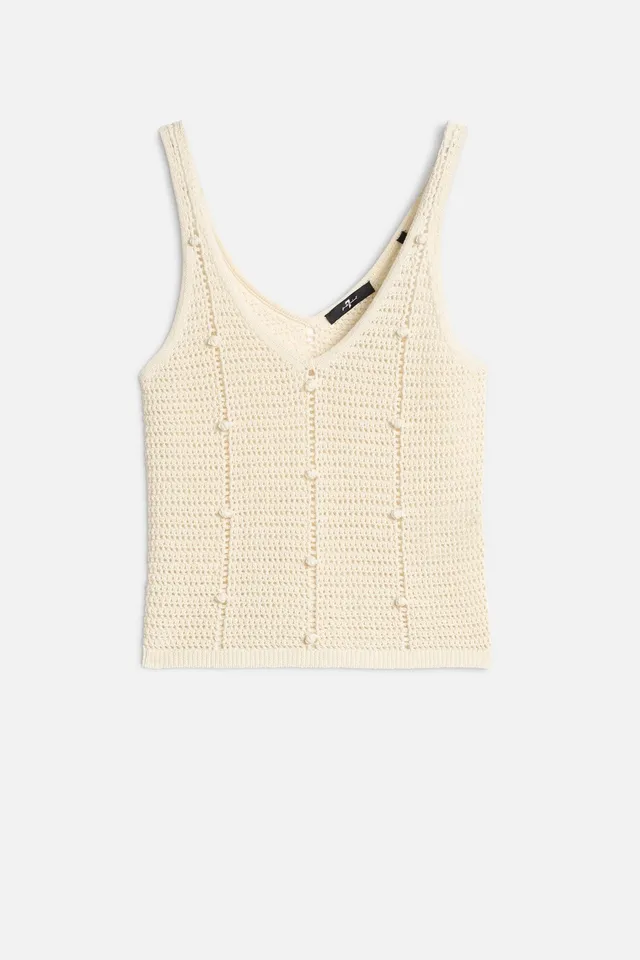 7-for-all-mankind-bobble-tank-stricktop-in-ecru image 1