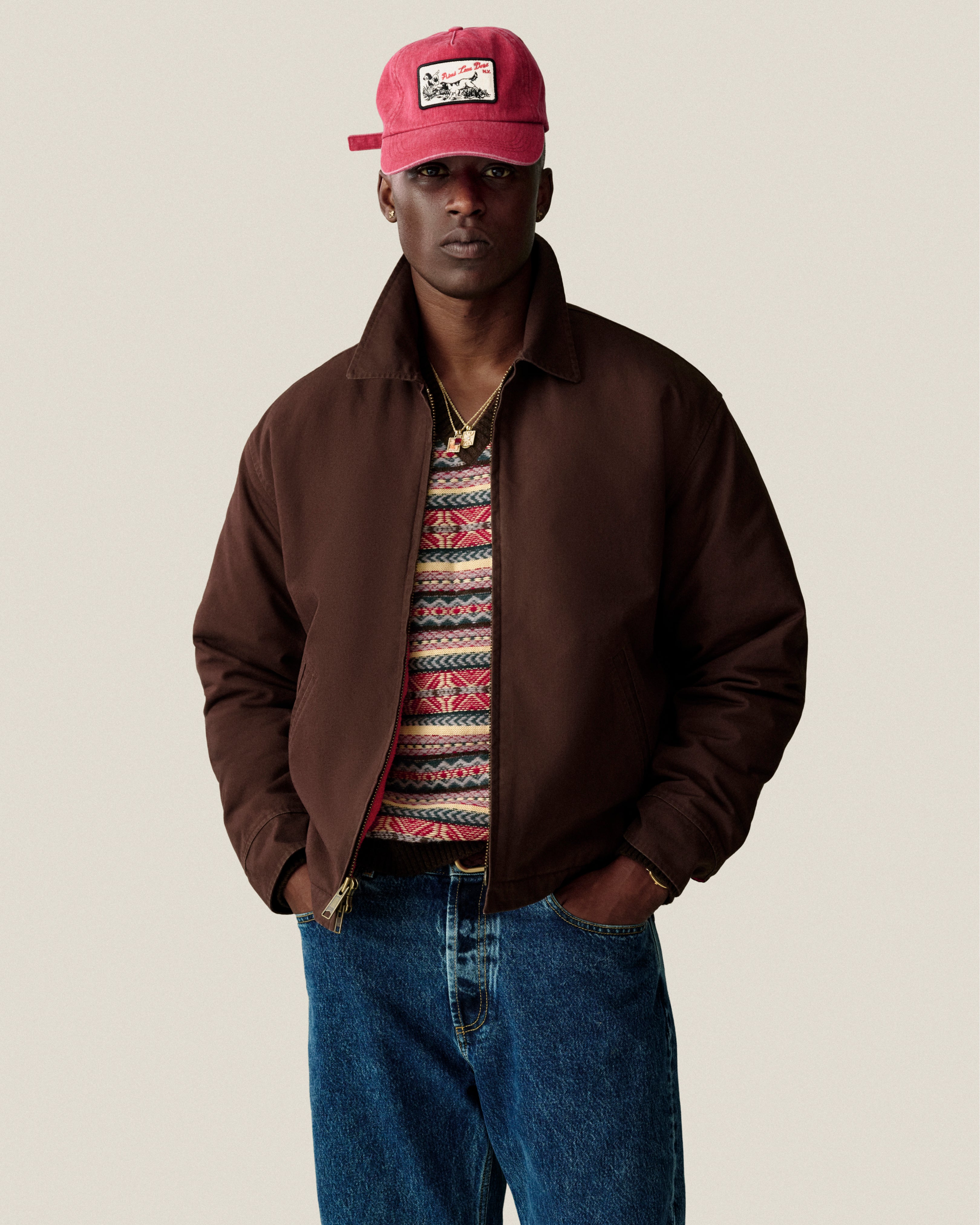 aim-leon-dore-fair-isle-v-neck-sweater-pullover-multicolor image 3