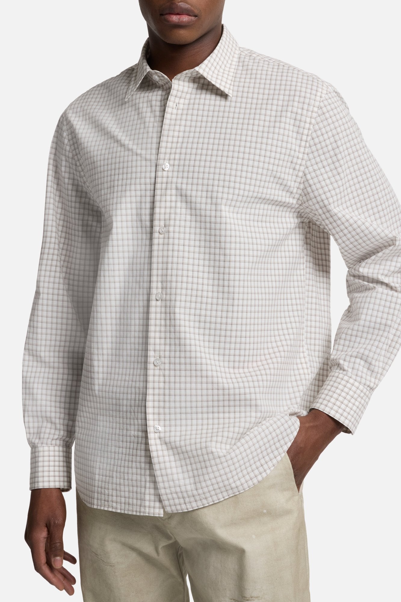 7-for-all-mankind-langarm-poplin-hemd-beige-check-herren image 4