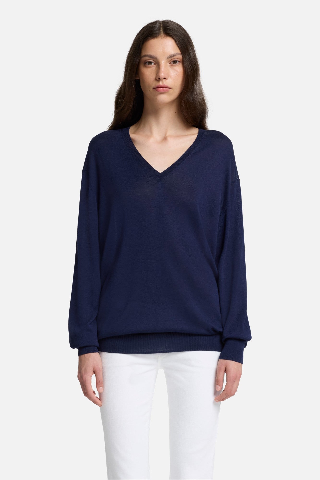 7-for-all-mankind-silk-blend-v-neck-pullover-navy image 3
