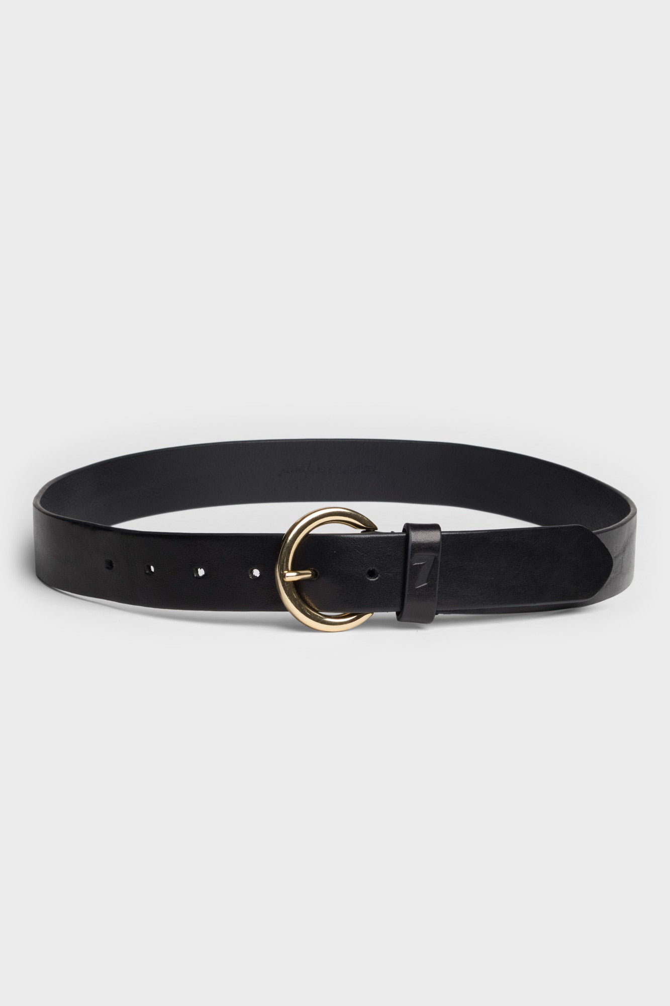 7-for-all-mankind-round-buckle-g-rtel-italienisches-leder-schwarz image 1
