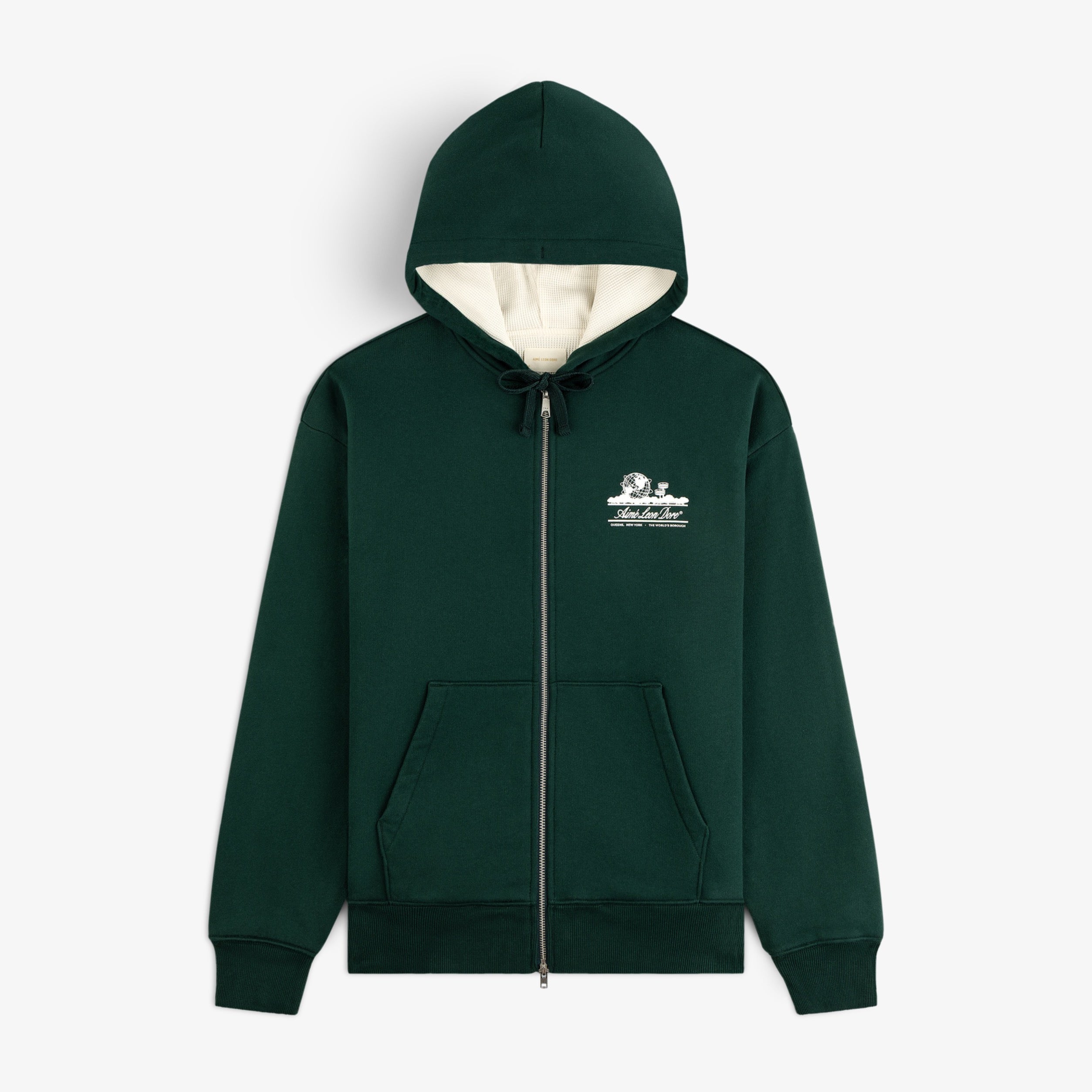 aim-leon-dore-unisphere-waffle-full-zip-hoodie-gr-n image 1