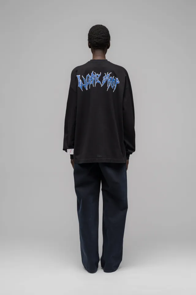 032c-office-fruit-oversized-longsleeve-washed-black image 1