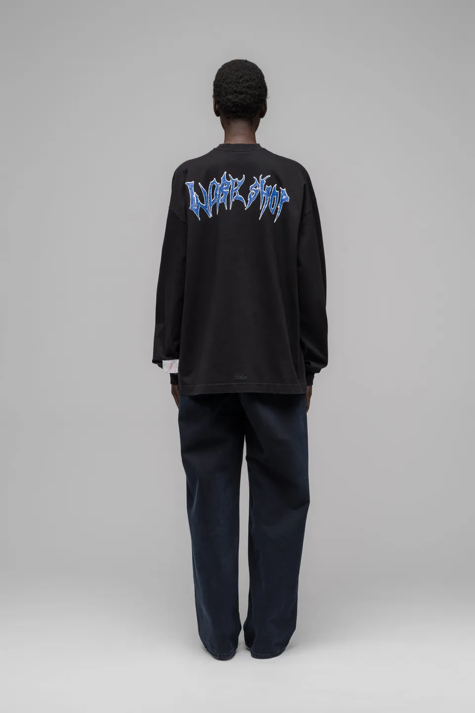 032c-office-fruit-oversized-longsleeve-washed-black image 1