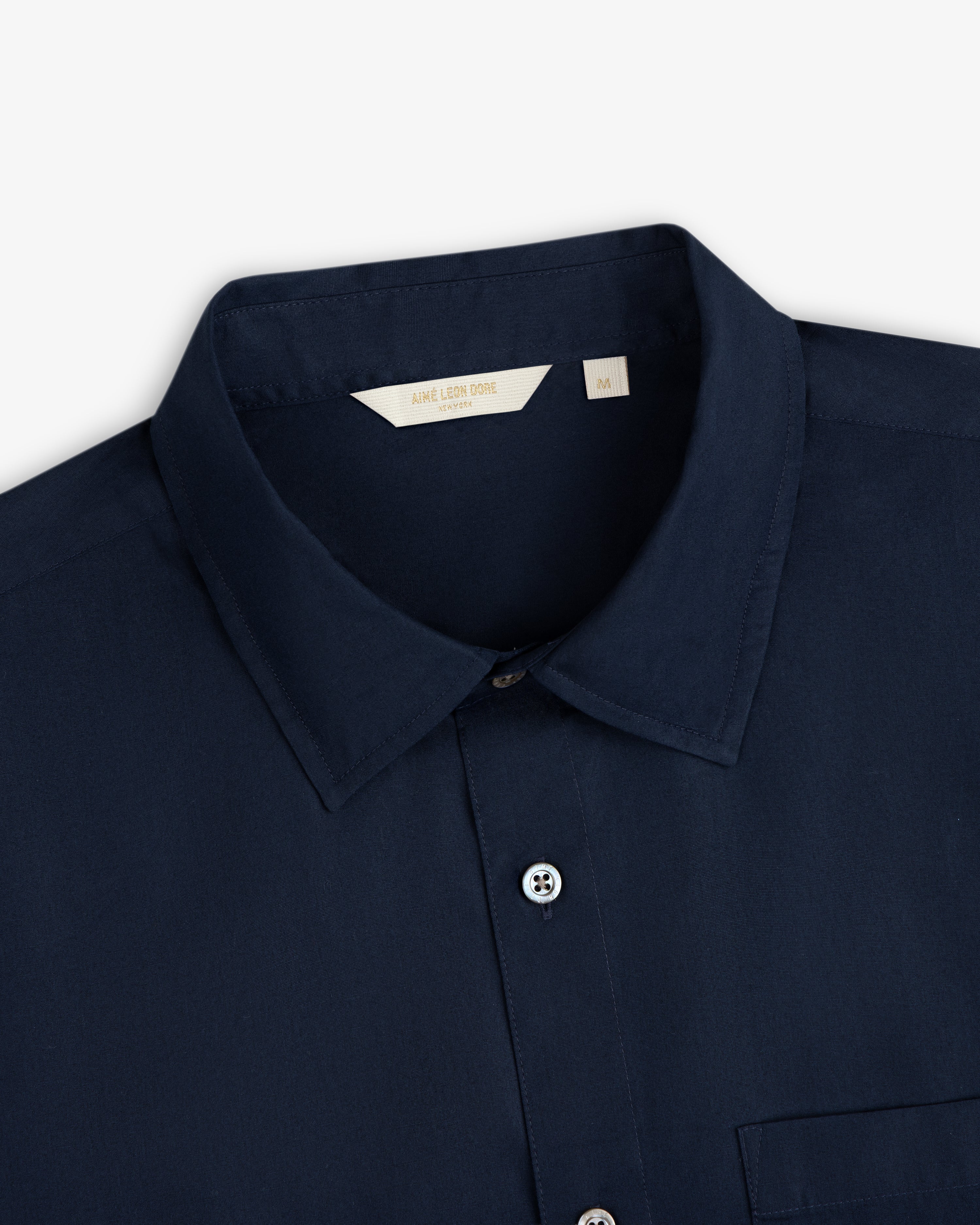 aim-leon-dore-poplin-casual-shirt-navy-herren-hemd image 3