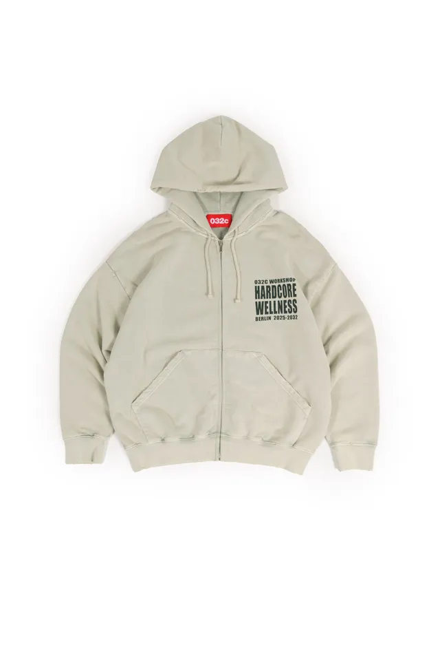 032c-zip-up-hardcore-wellness-hoodie-jacke-faded image 1