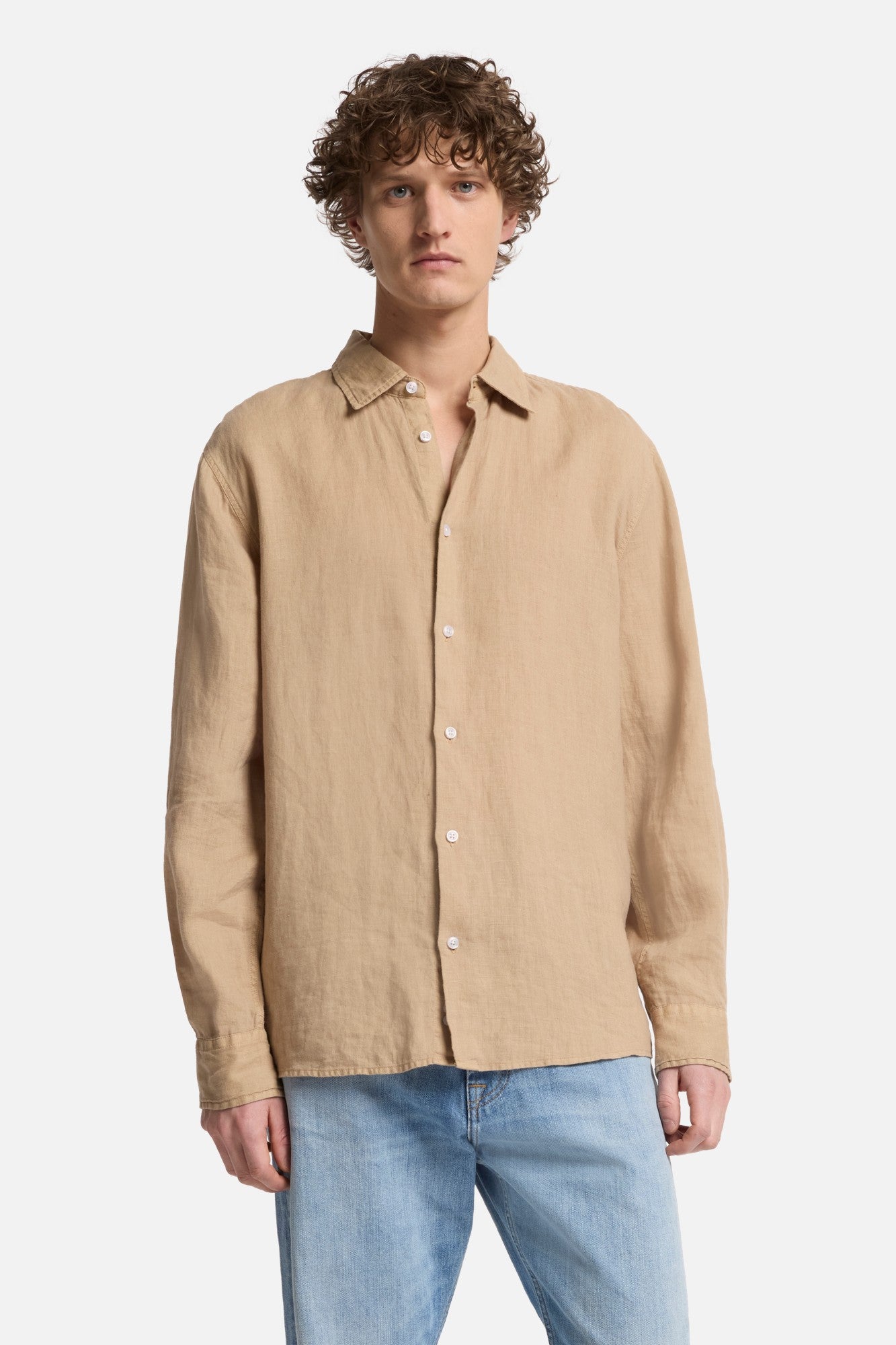 7-for-all-mankind-classic-linen-hemd-in-taupe image 3