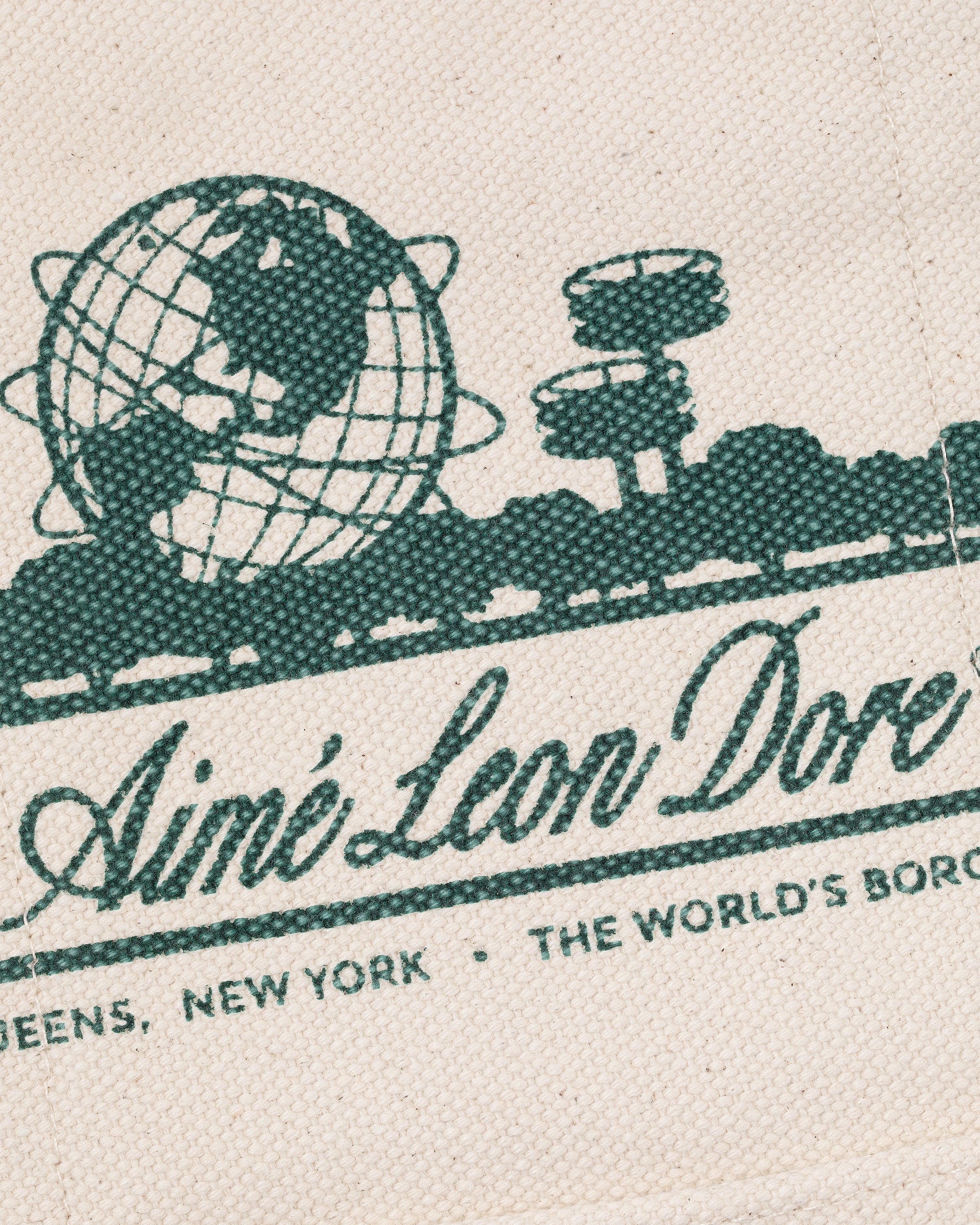 aim-leon-dore-mini-unisphere-tote-bag-creme-gr-ne-canvas-tasche image 3