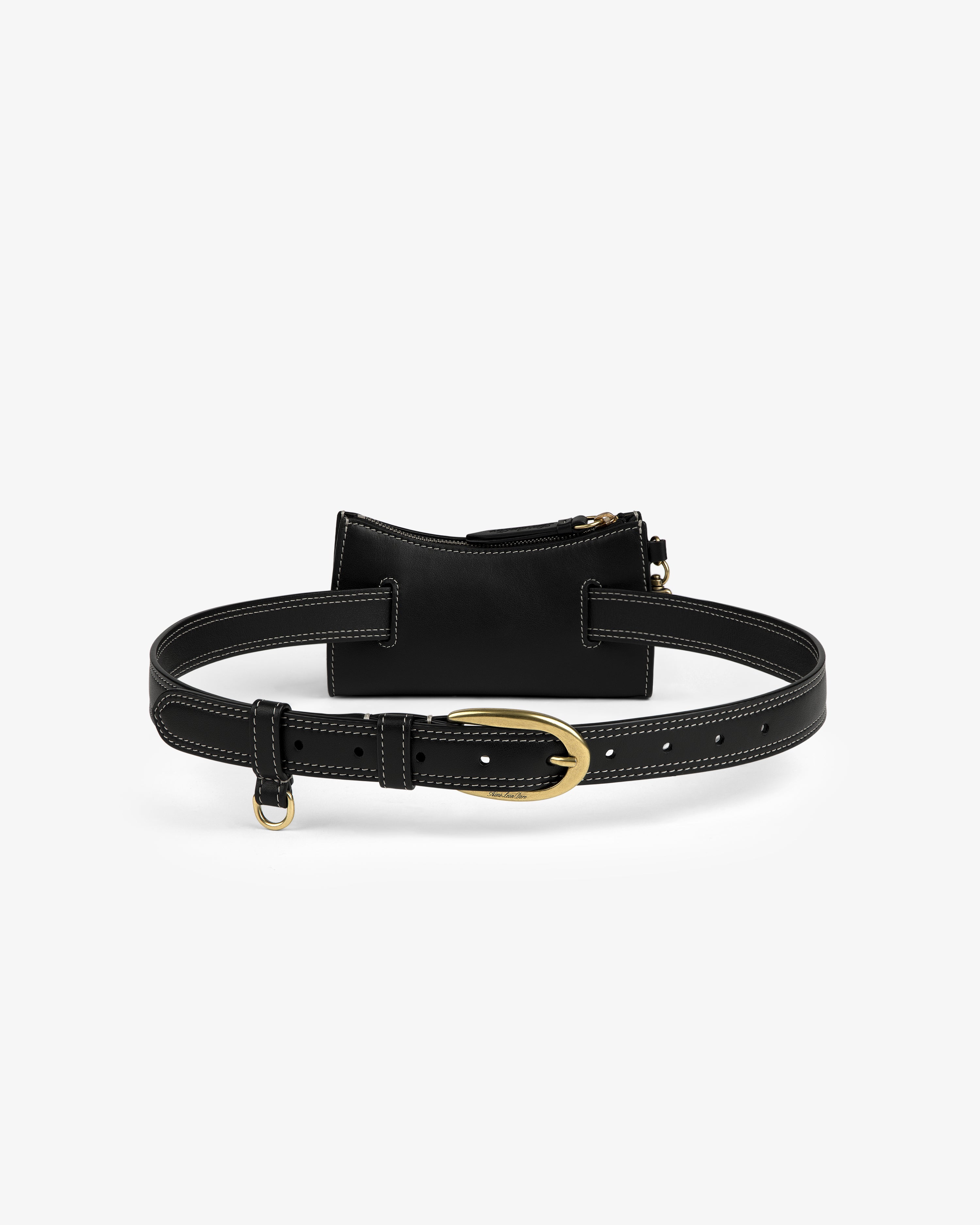 aim-leon-dore-convertible-leather-belt-bag-schwarz image 4