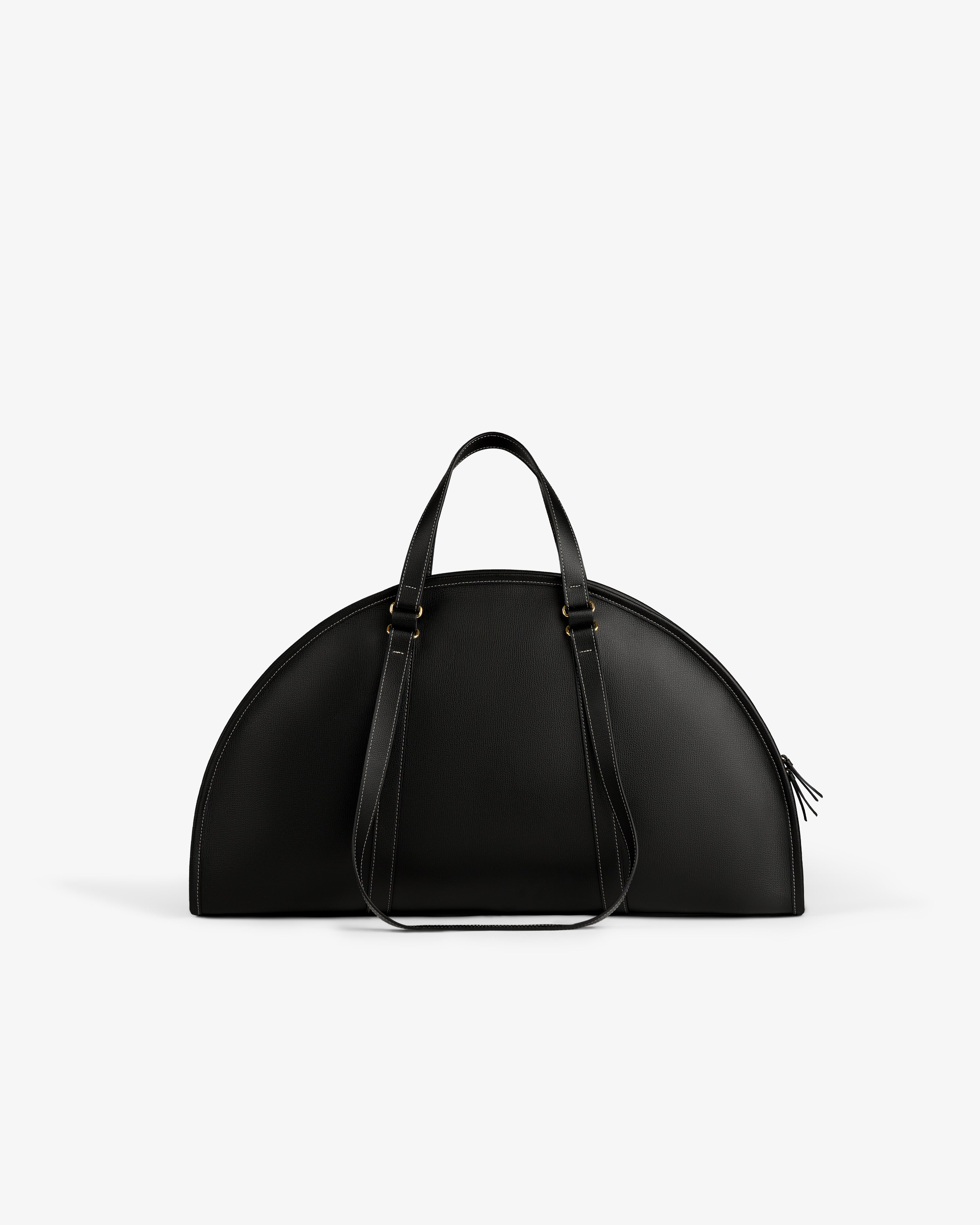 aim-leon-dore-full-grain-leather-weekender-reisetasche-schwarz image 4