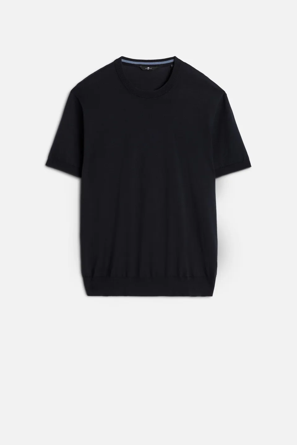 7-for-all-mankind-classic-cotton-kurzarm-pullover-navy image 1