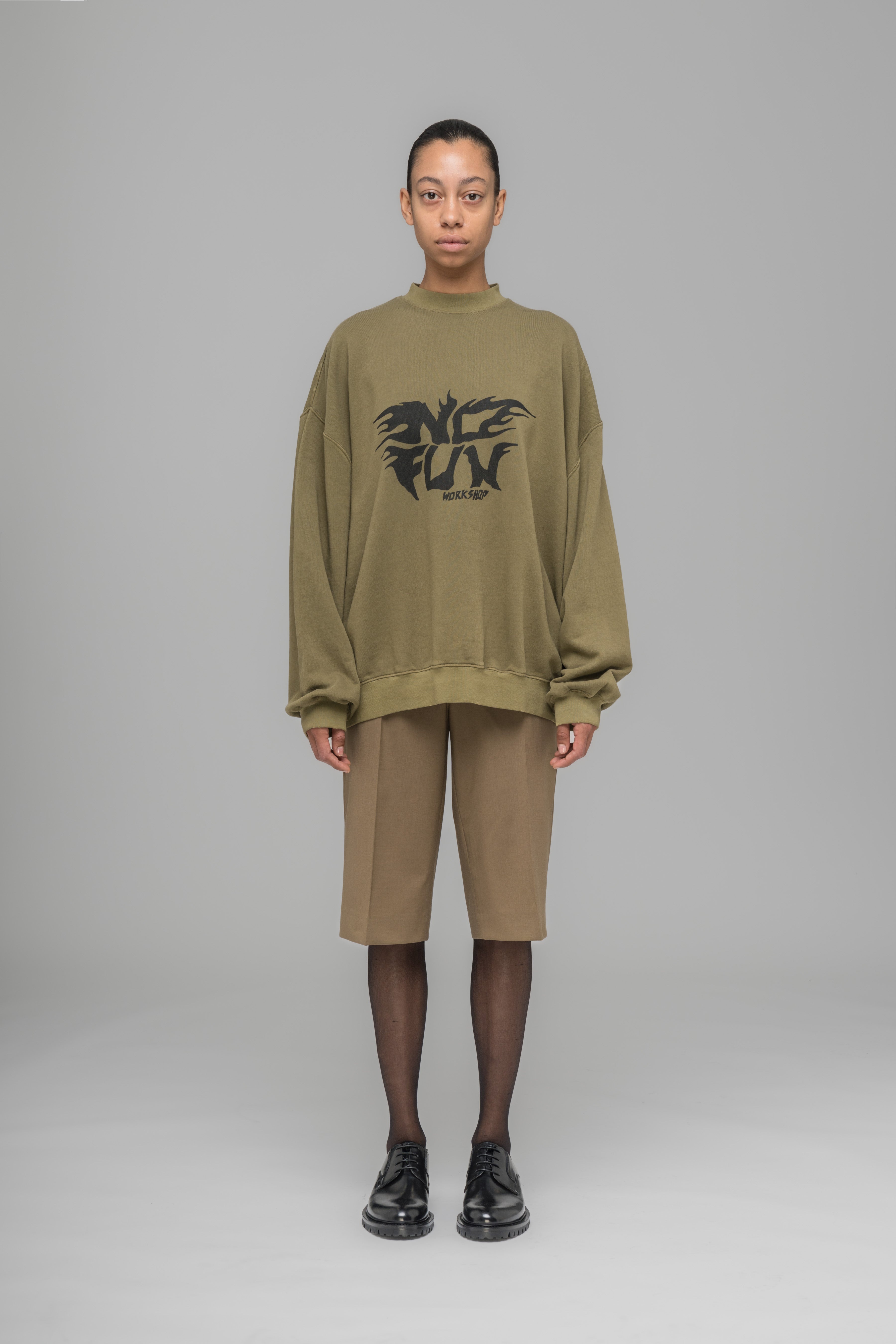 032c-no-fun-oversized-crewneck-gr-n image 1