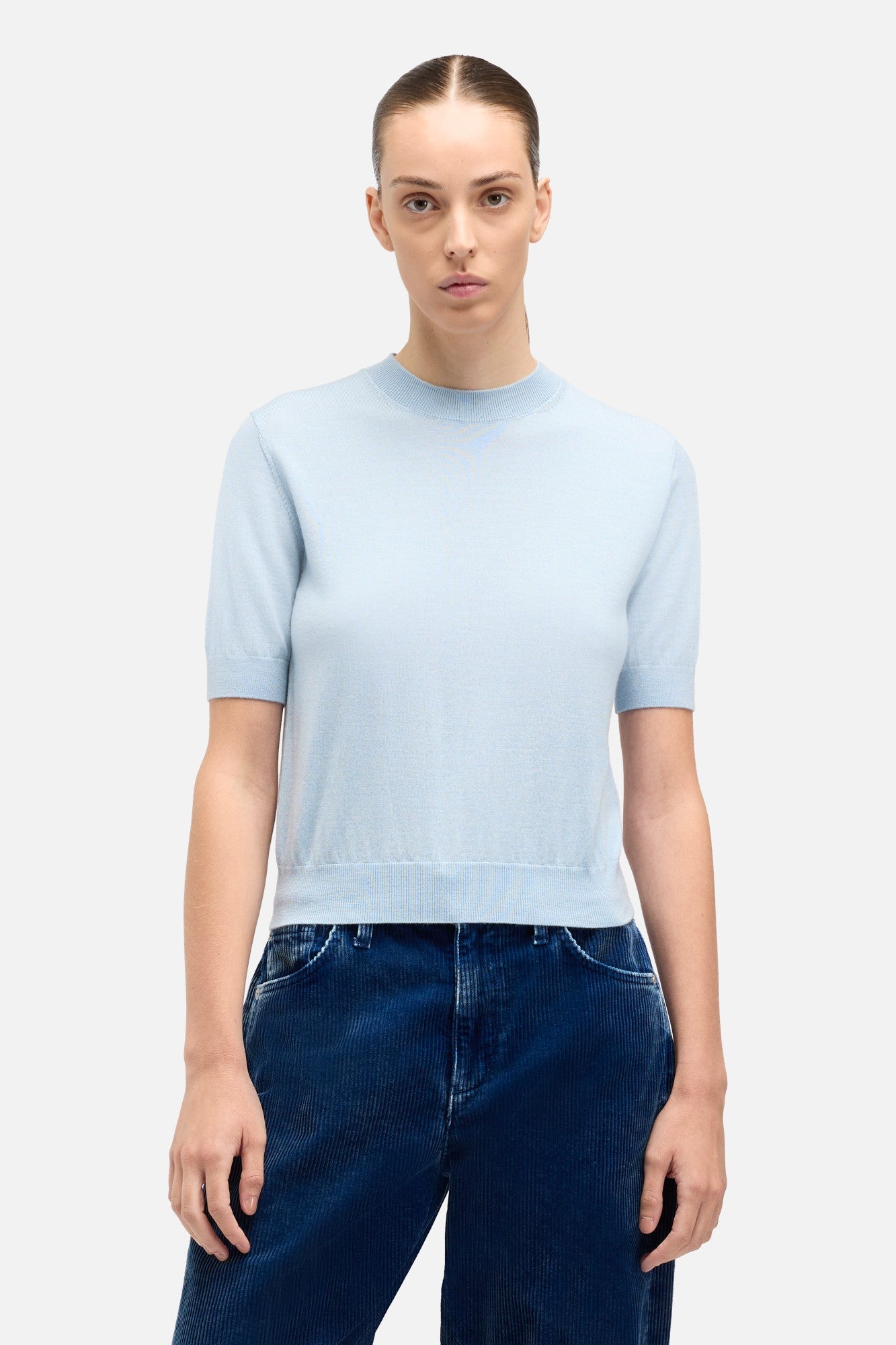 7-for-all-mankind-wool-short-sleeve-sweater-cielo-kurzarm-pullover image 3