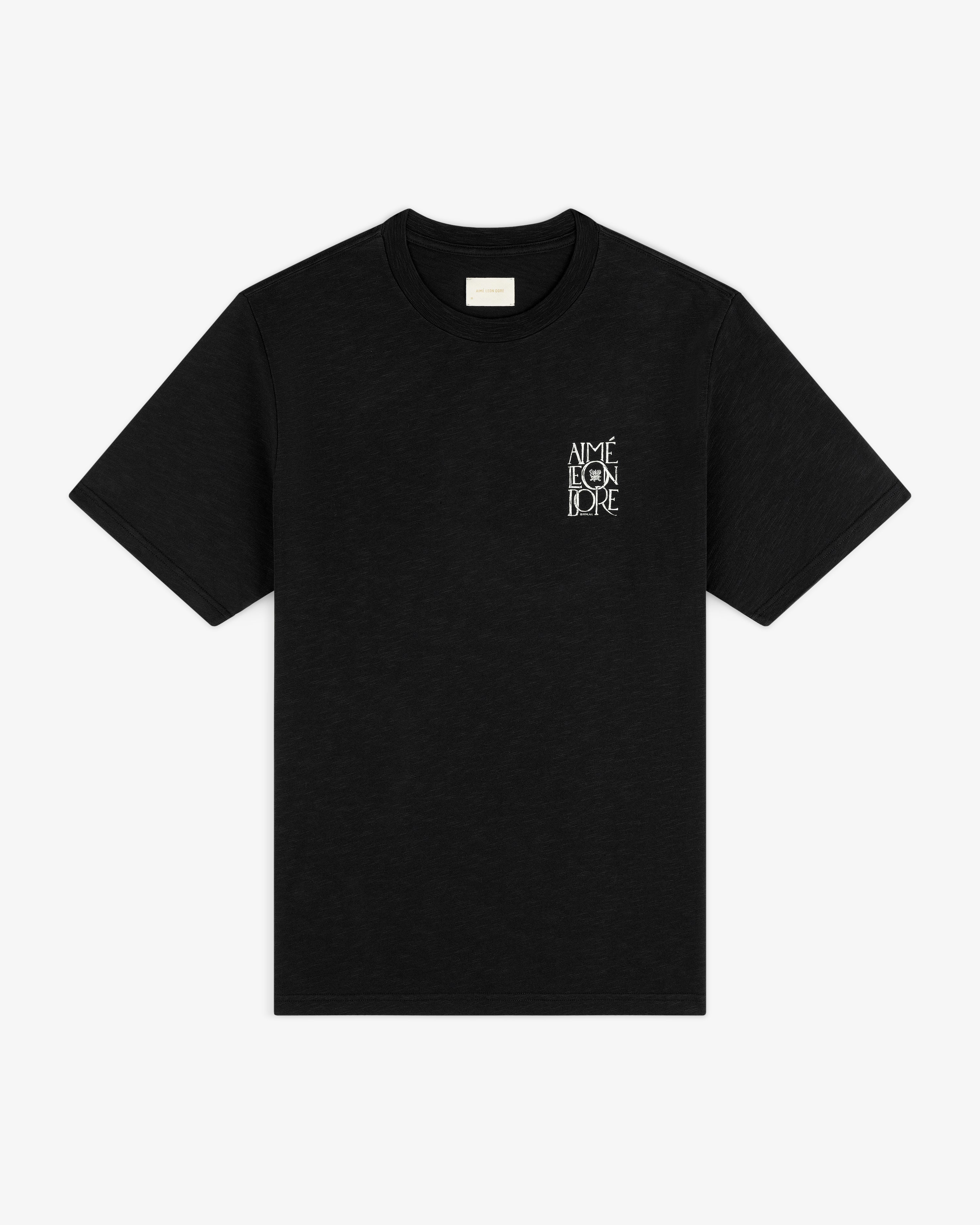 aim-leon-dore-stacked-logo-slub-tee-t-shirt-schwarz image 2