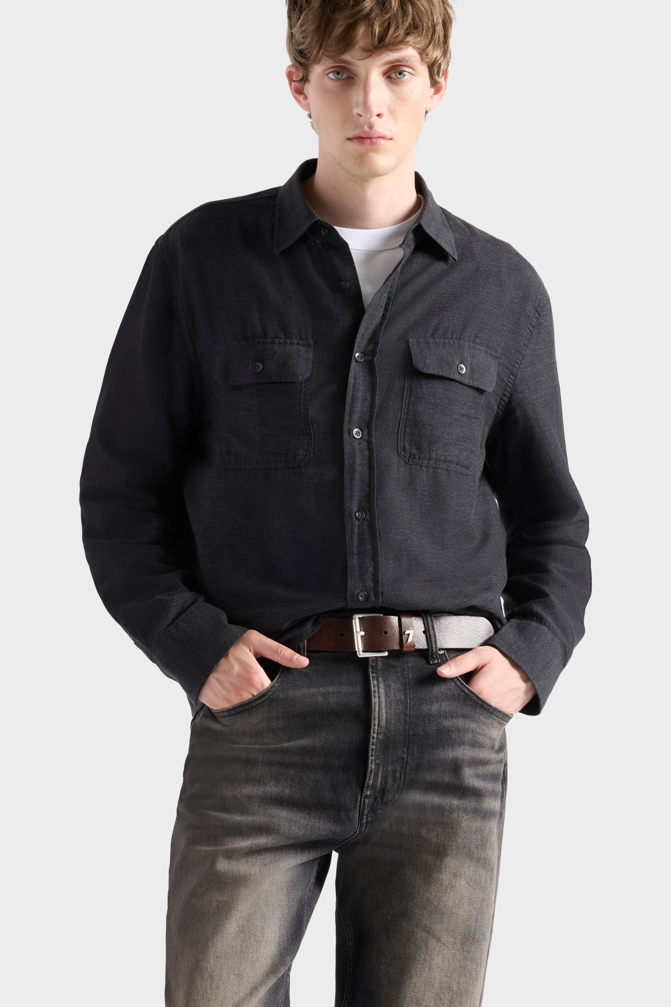 7-for-all-mankind-military-shirt-cotton-cashmere-dark-grey-herrenhemd image 3