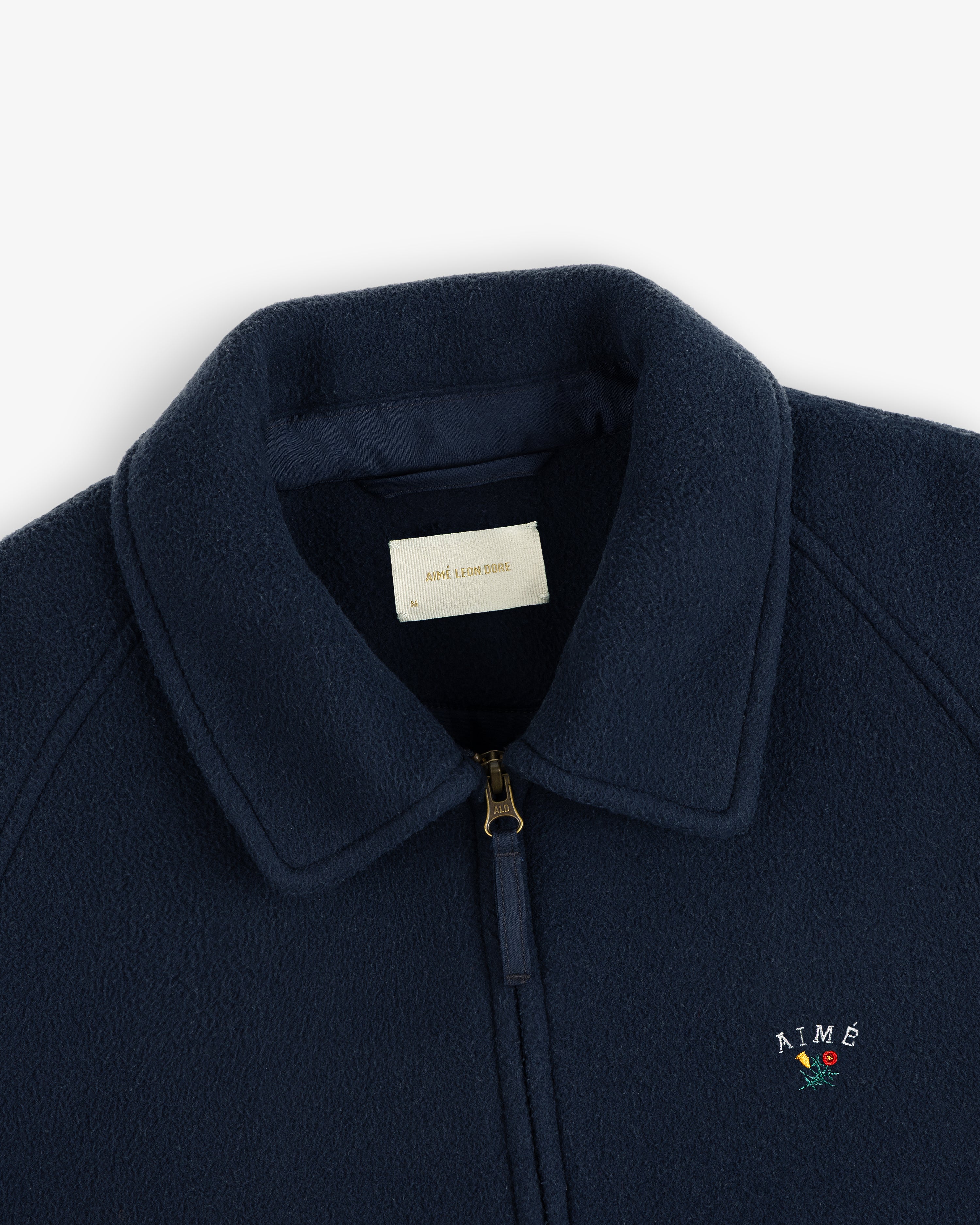 aim-leon-dore-crest-fleece-casual-jacke-navy image 3