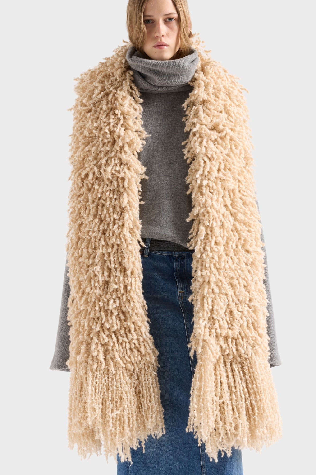 7-for-all-mankind-boucle-schal-wollmix-creme-oversize image 3