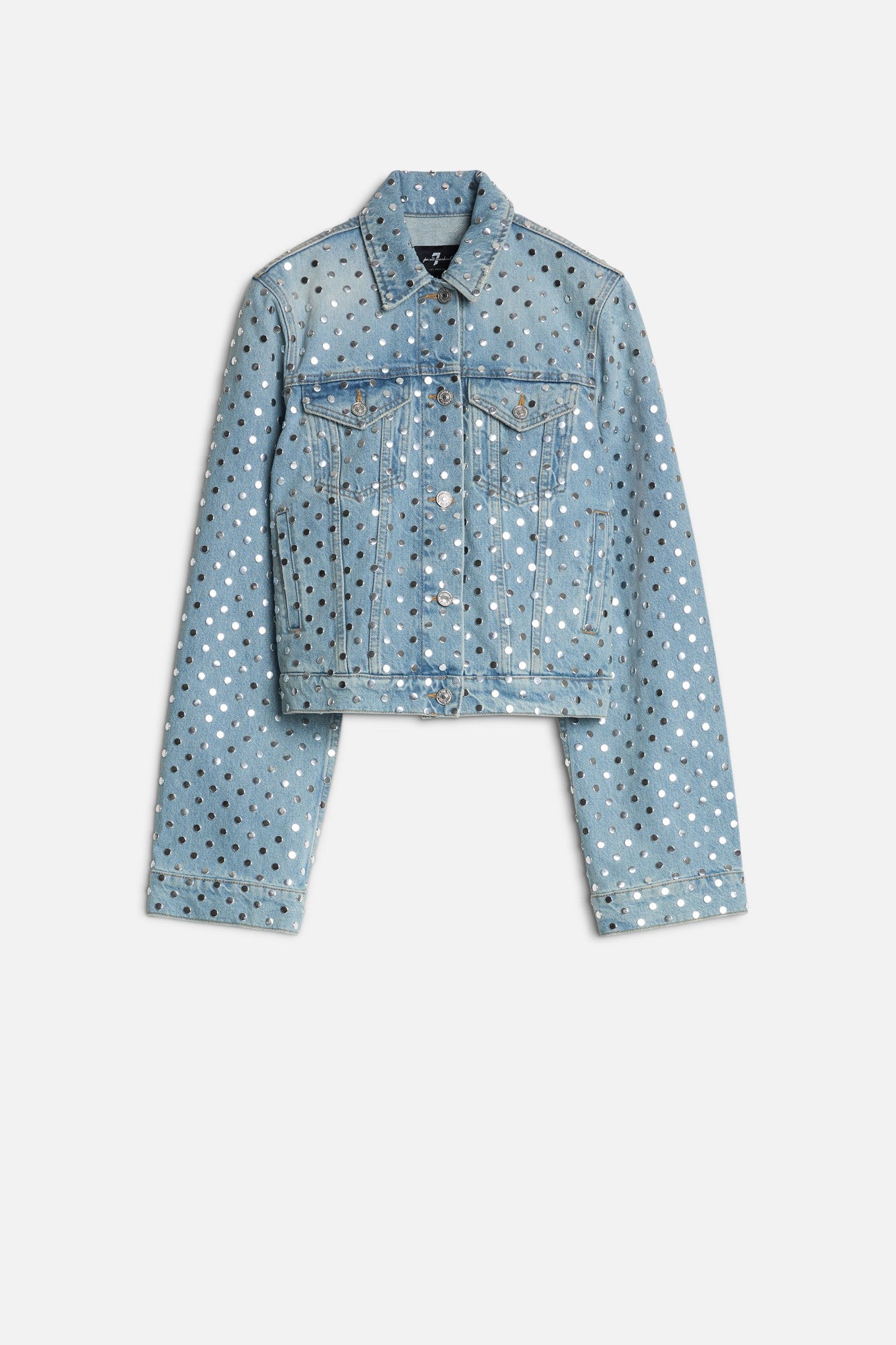 7-for-all-mankind-studded-trucker-jacke-bleach-damen image 1