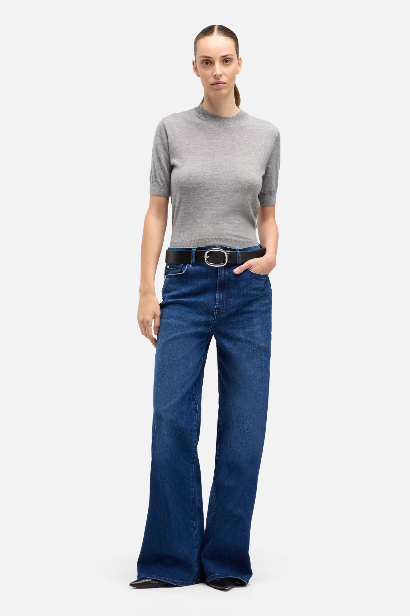 7-for-all-mankind-wool-short-sleeve-sweater-slate-damen image 2