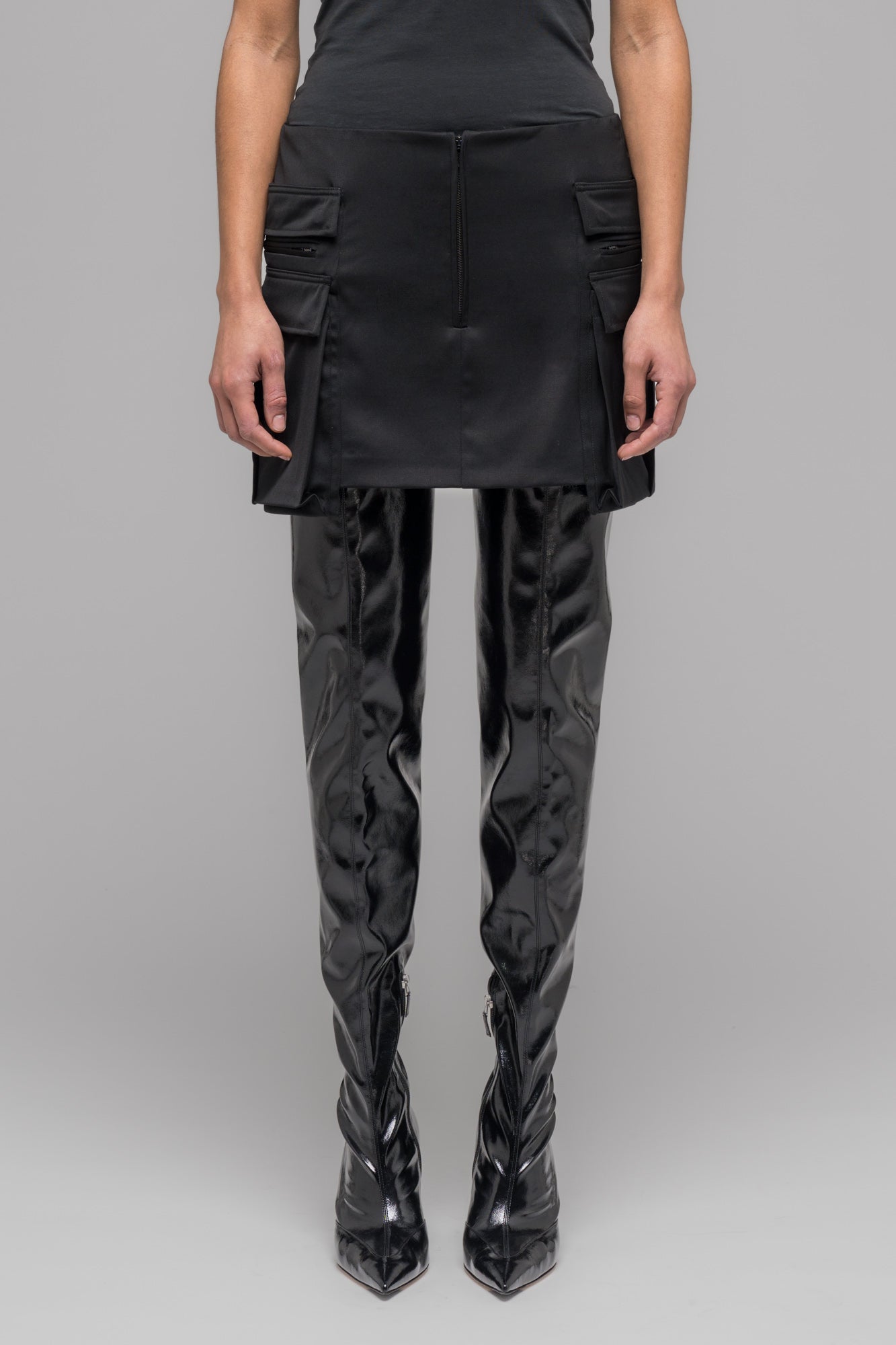 032c-nuclear-tight-suit-skirt-damen-minirock-aus-wolle image 2