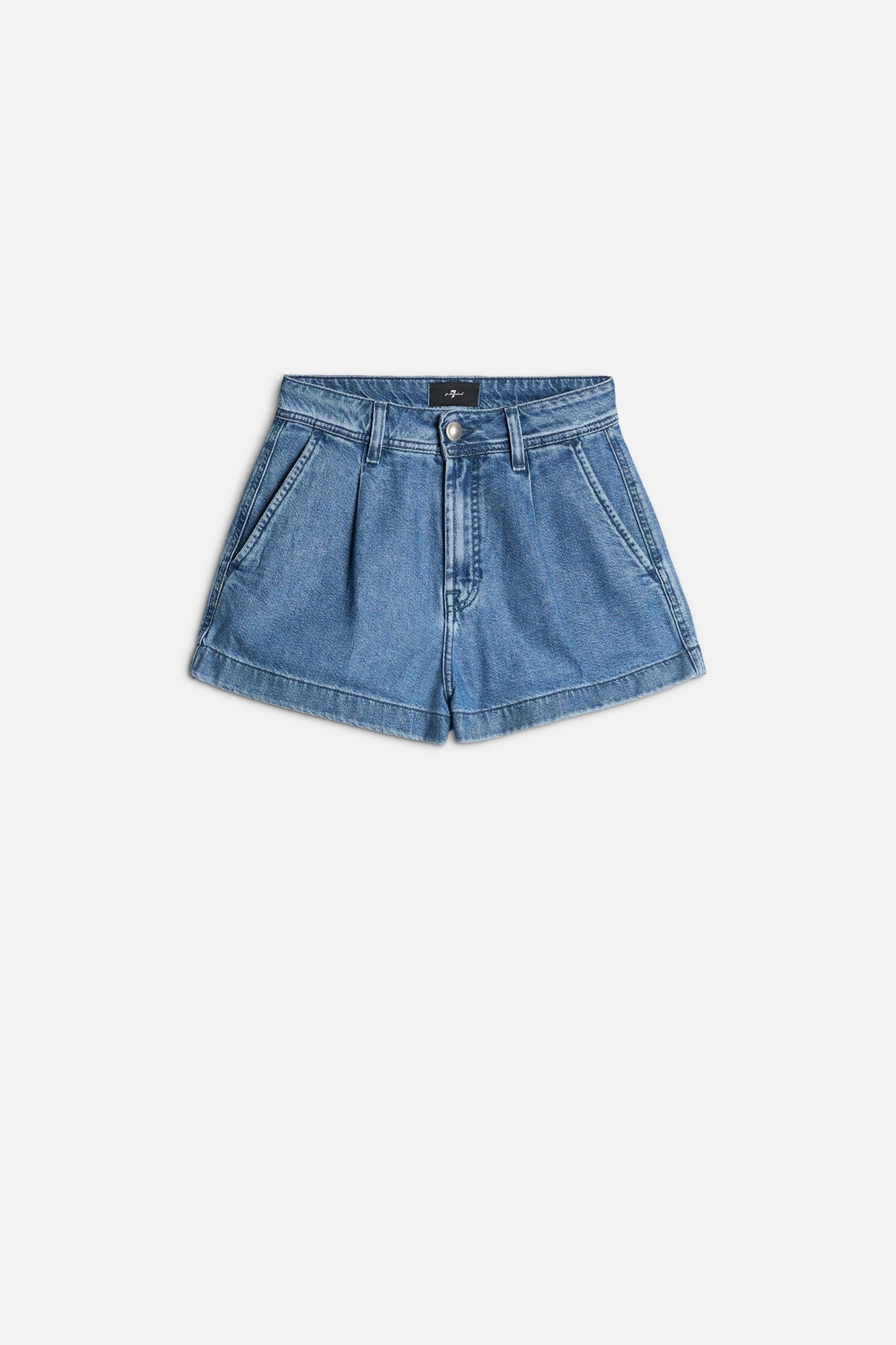 7-for-all-mankind-weightless-pleated-denim-shorts-damen-hilo image 1