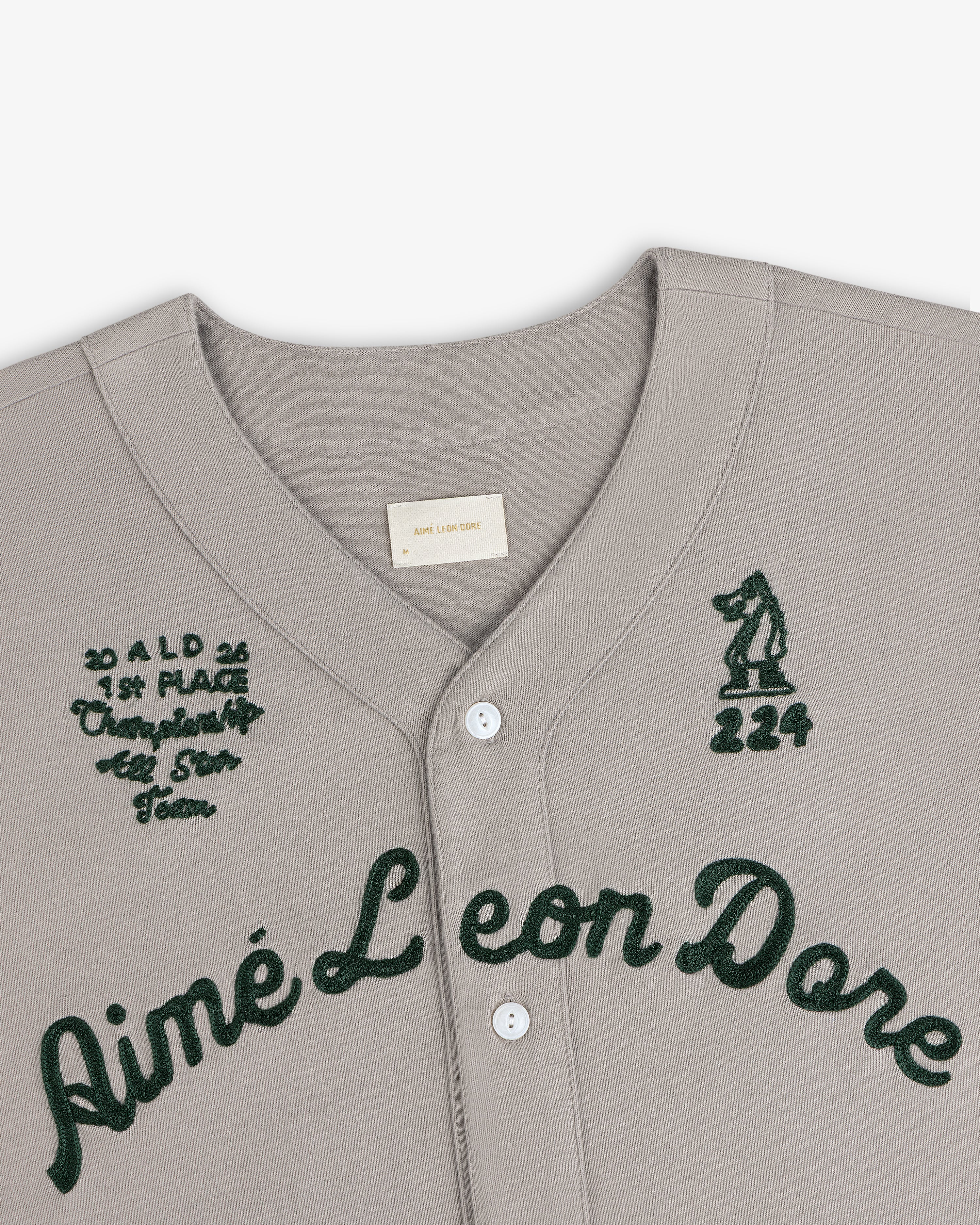 aim-leon-dore-mulberry-chainstitch-baseball-jersey-grau image 5