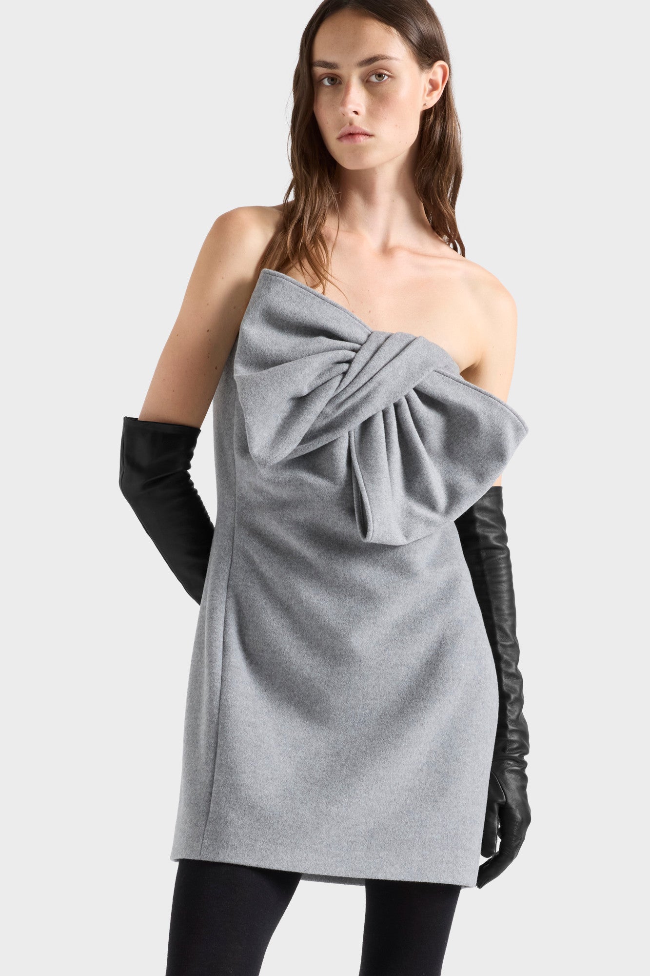 7-for-all-mankind-bow-mini-dress-wollmix-slate-damenkleid image 3