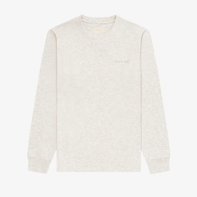 aim-leon-dore-long-sleeve-tonal-logo-tee-oatmeal-baumwolle image 1
