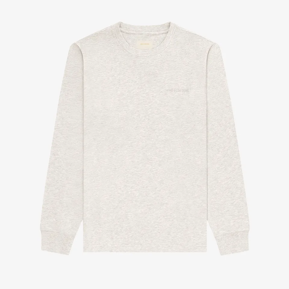 aim-leon-dore-long-sleeve-tonal-logo-tee-oatmeal-baumwolle image 1