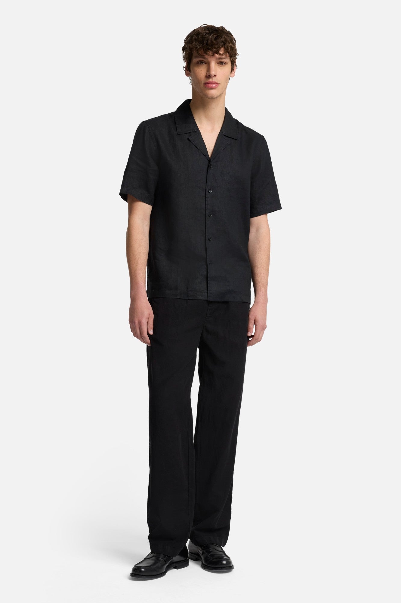 7-for-all-mankind-linen-camp-shirt-herren-hemd-in-black image 2